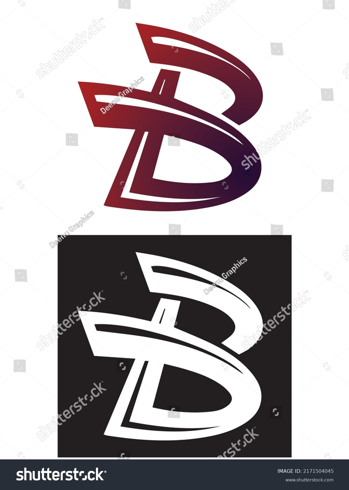 Letter B Logo Template Vector B Stock Vector (Royalty Free) 2171504045 ...