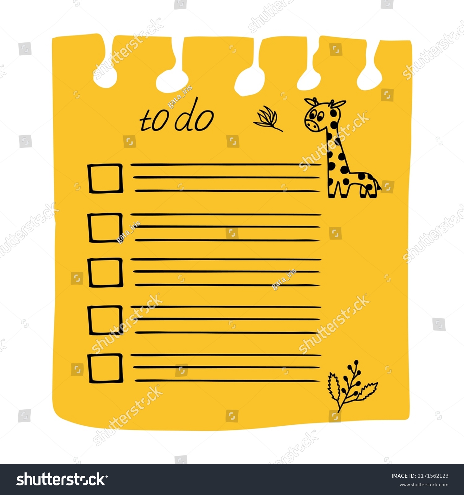 sheet-template-writing-plans-dayvector-illustration-stock-vector