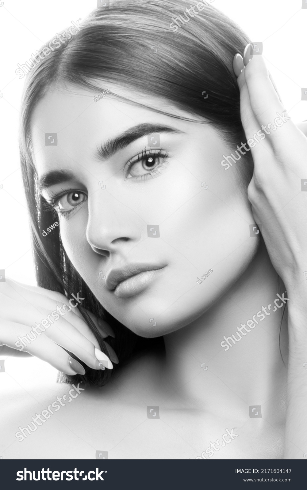 Closeup Beauty Model Girl Pretty Face Stock Photo Shutterstock