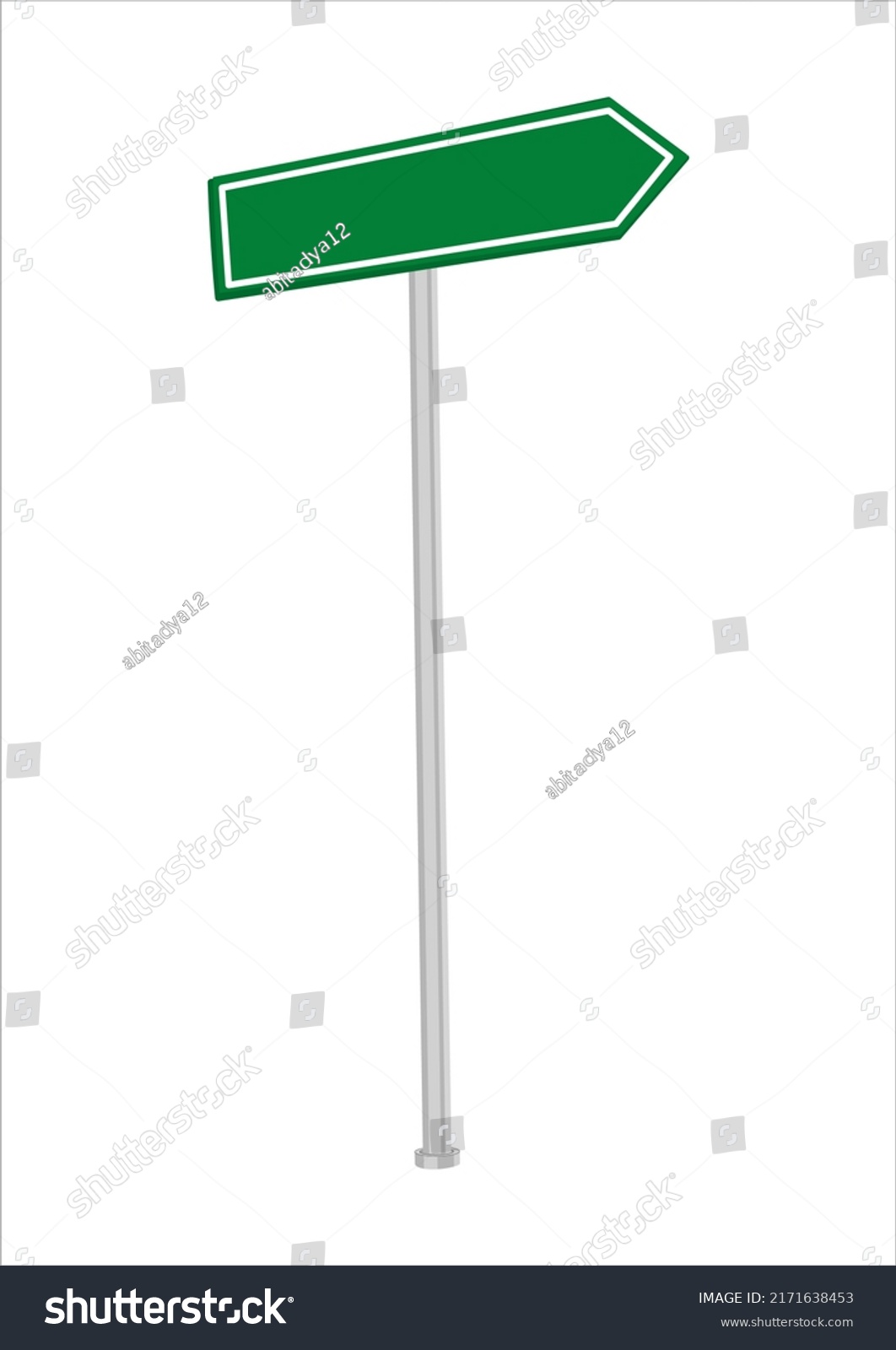 Road Signs Blank Boards Vector Illustration Stock Vector (Royalty Free ...