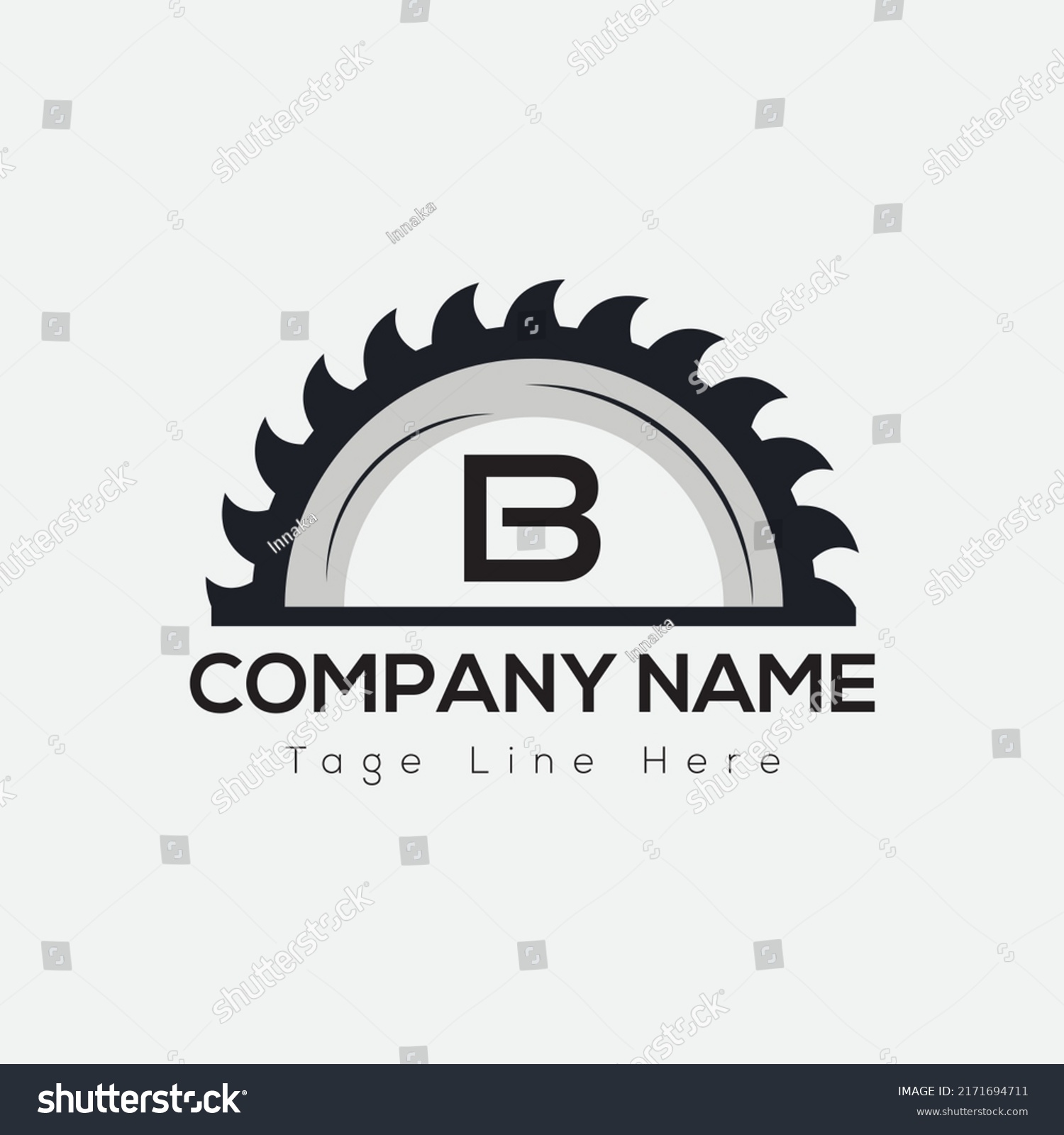 Carpenter Logo On Letter B Template Stock Vector (Royalty Free ...