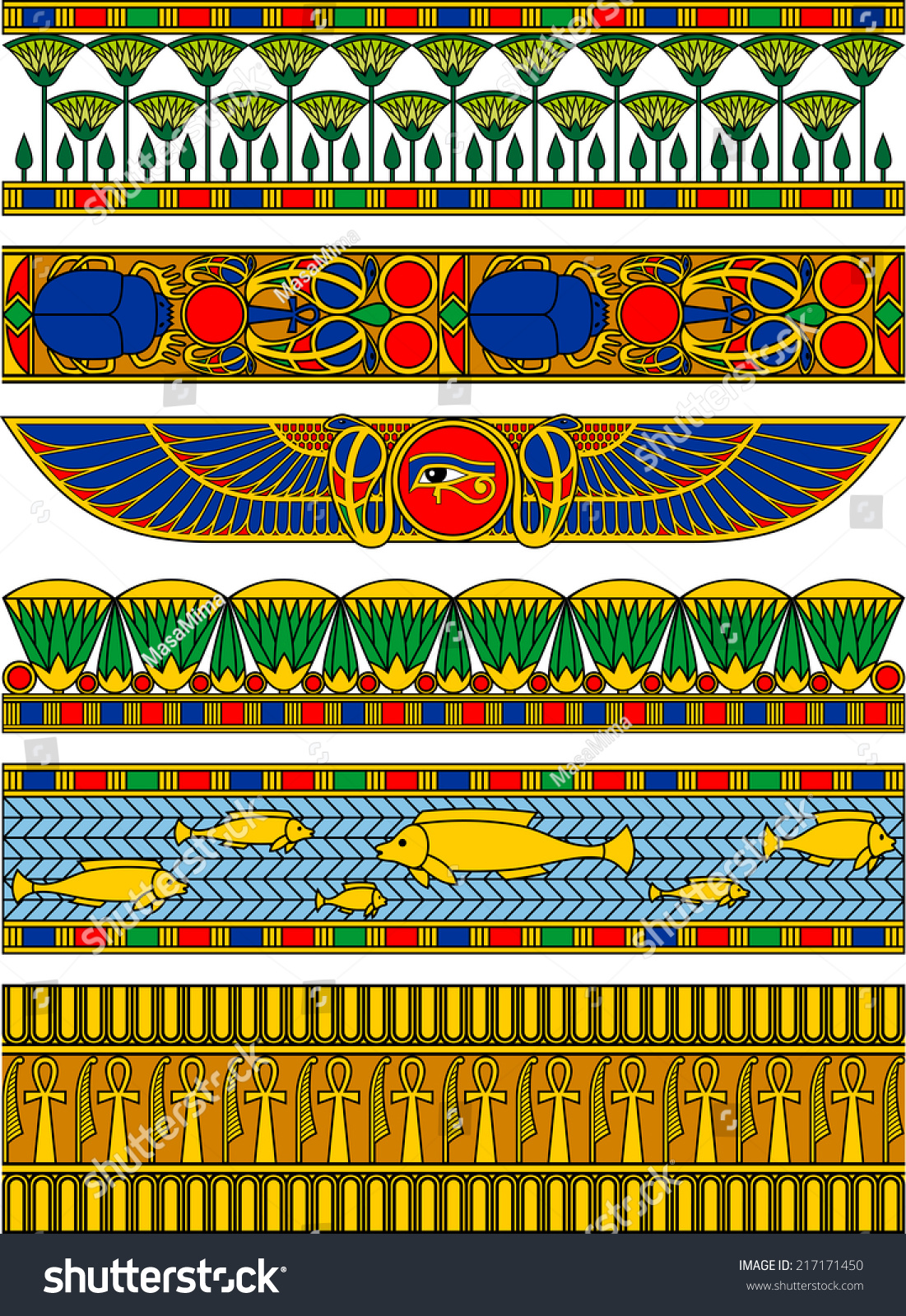 Ленточный зооморфный орнамент древнего Египта