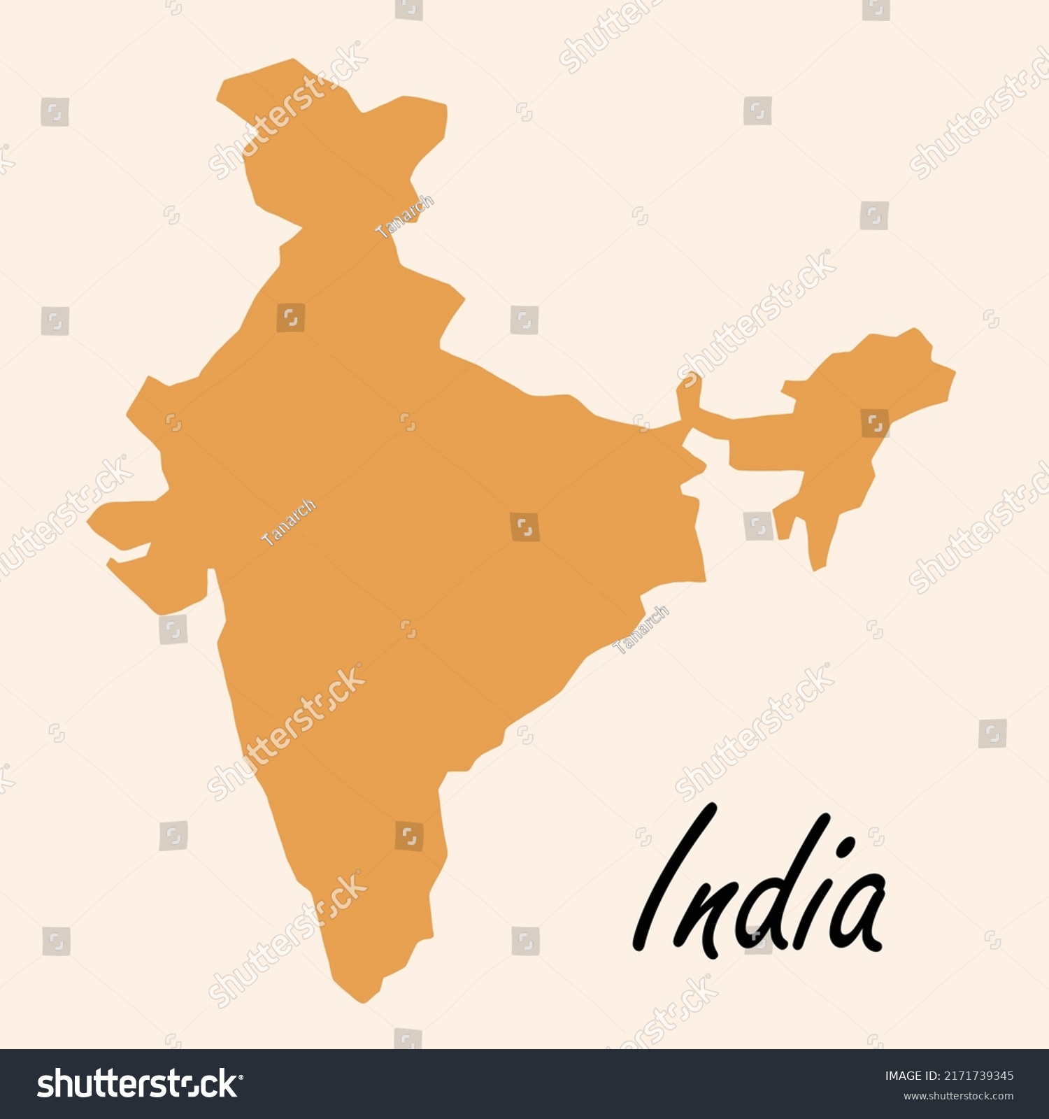 Doodle Freehand Drawing India Map Vector Stock Vector Royalty Free Shutterstock