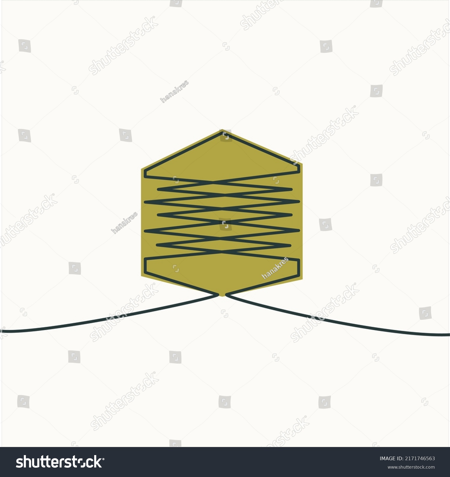 Simple Continuous Line Kaaba Simple Kaaba Stock Vector (Royalty Free ...