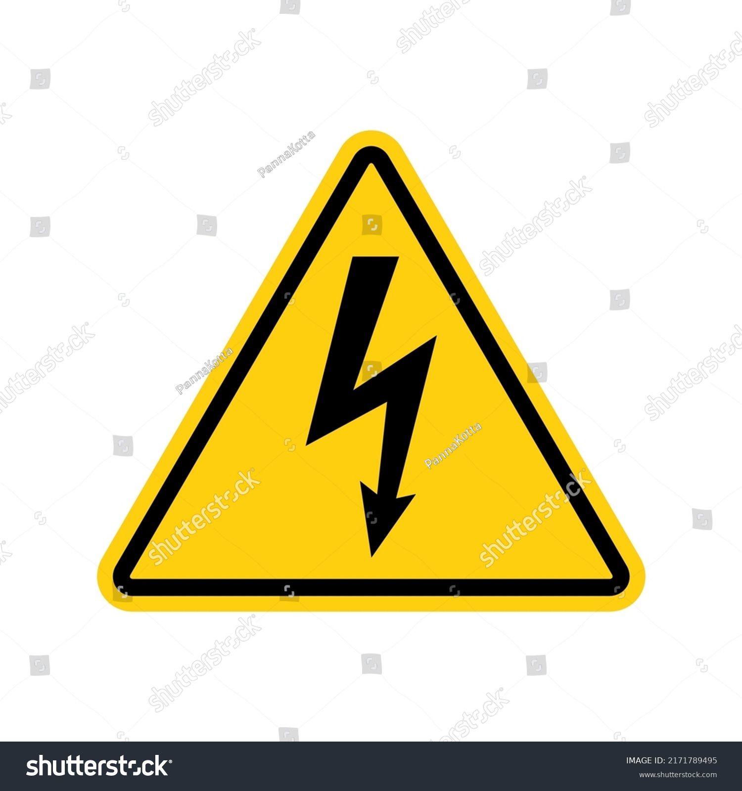 High Voltage Warning Sign Danger High Stock Vector (Royalty Free ...