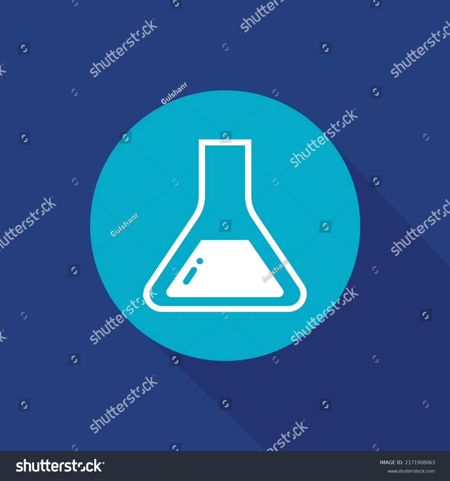 Flask Erlenmeyer Icon Vector Design Template Stock Vector (Royalty Free ...