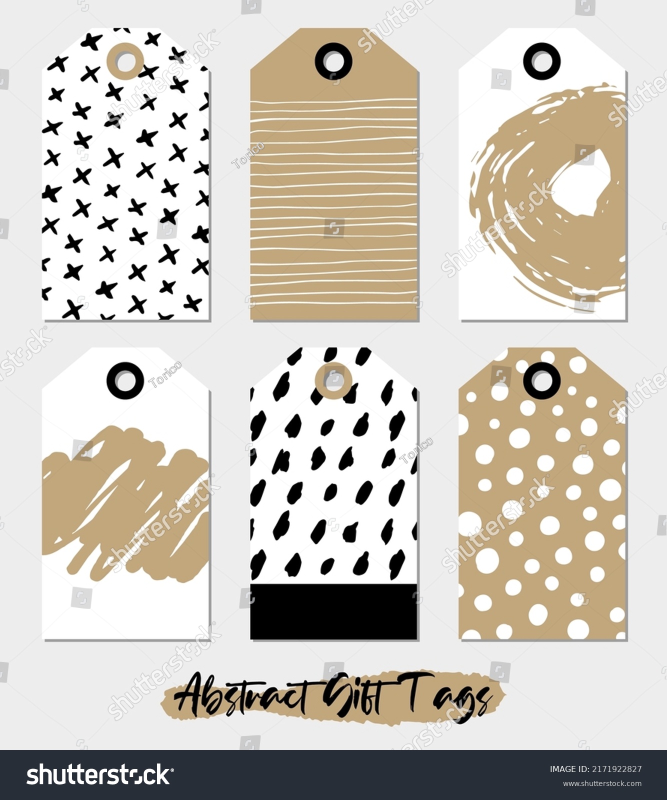 Set Gift Tag Designs Using Hand Stock Vector (Royalty Free) 2171922827 ...