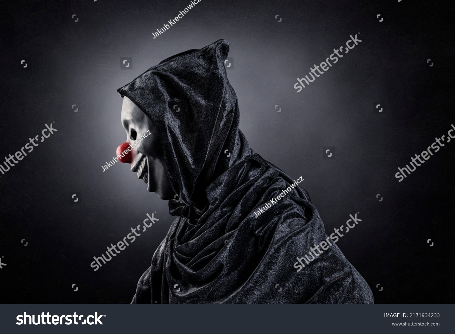 Scary Clown Showing His Teeth Over Stock Photo 2171934233 | Shutterstock