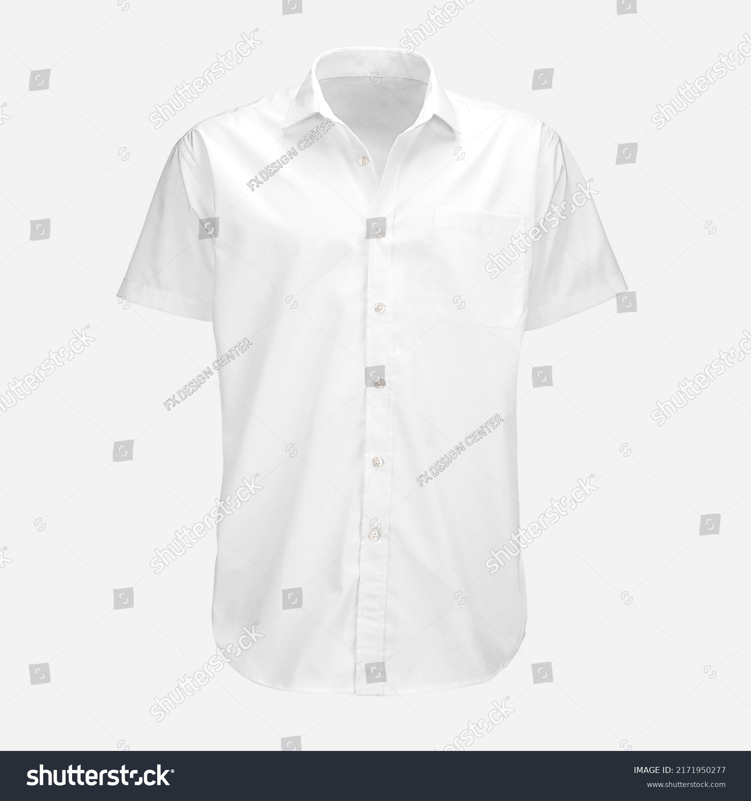 White Formal Men Half Sleeve Shirt Stock Photo 2171950277 | Shutterstock