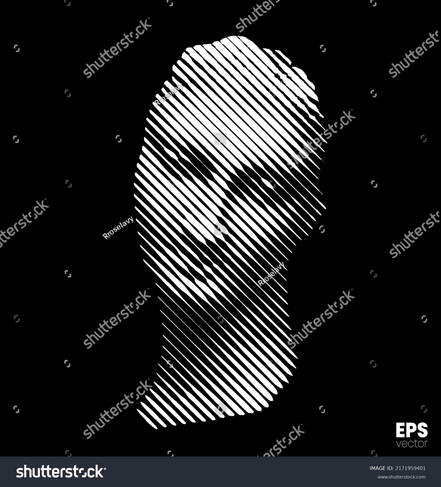 Vector Black White Illustration 3d Rendering Stock Vector (Royalty Free ...