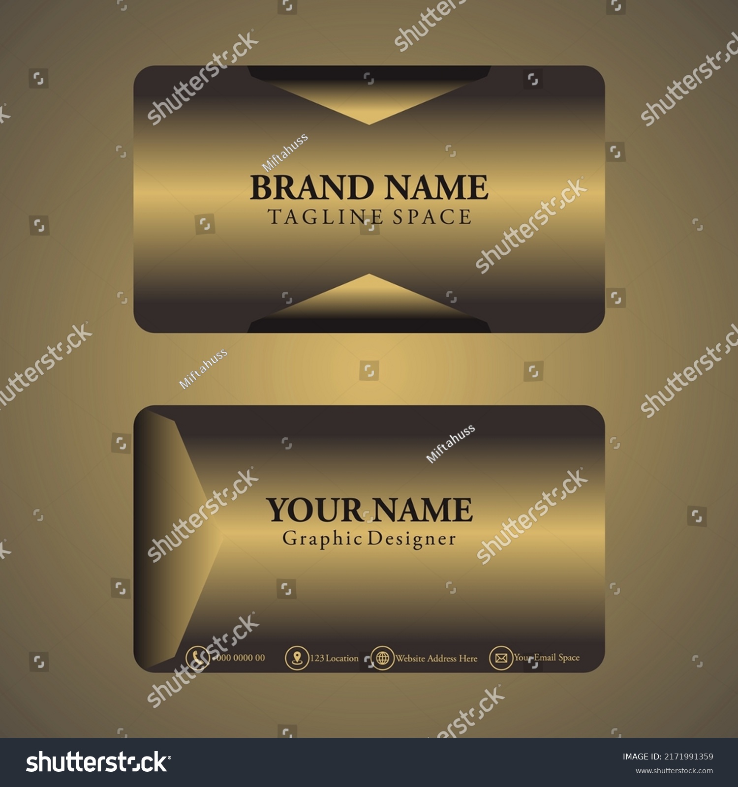 Business Card Template Corporate Brand Identity Stock Vector Royalty