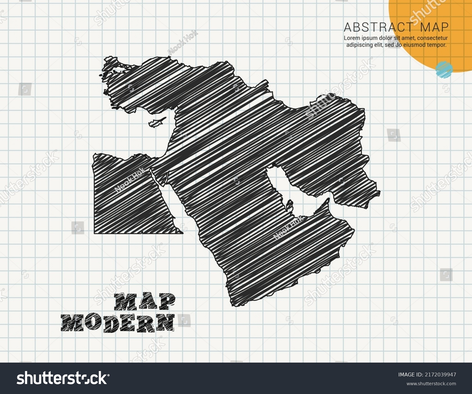 Middle East Map Vector Black Silhouette Stock Vector (Royalty Free ...