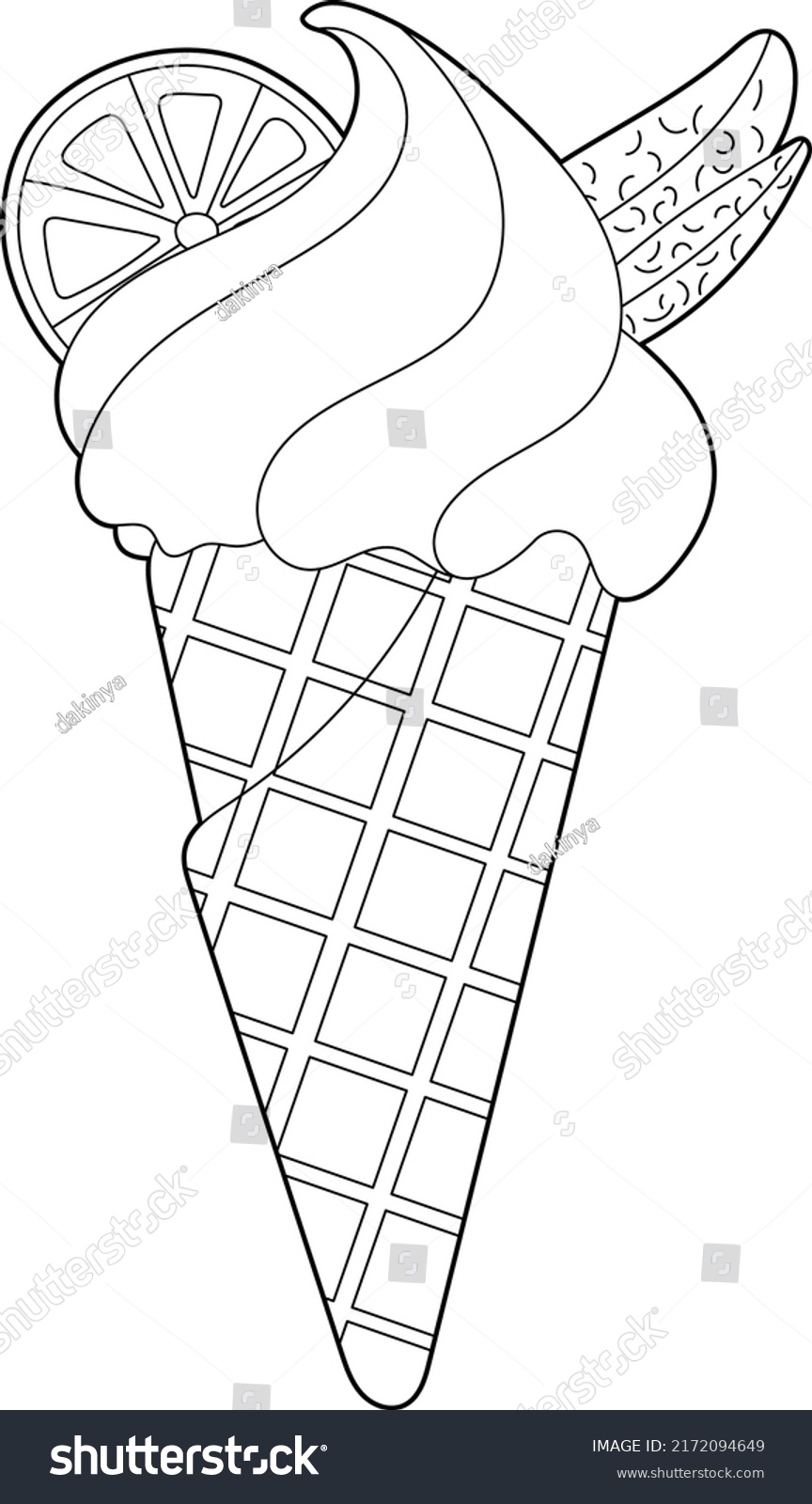 Desserts Coloring Book Vector Illustration Stock Vector (Royalty Free ...