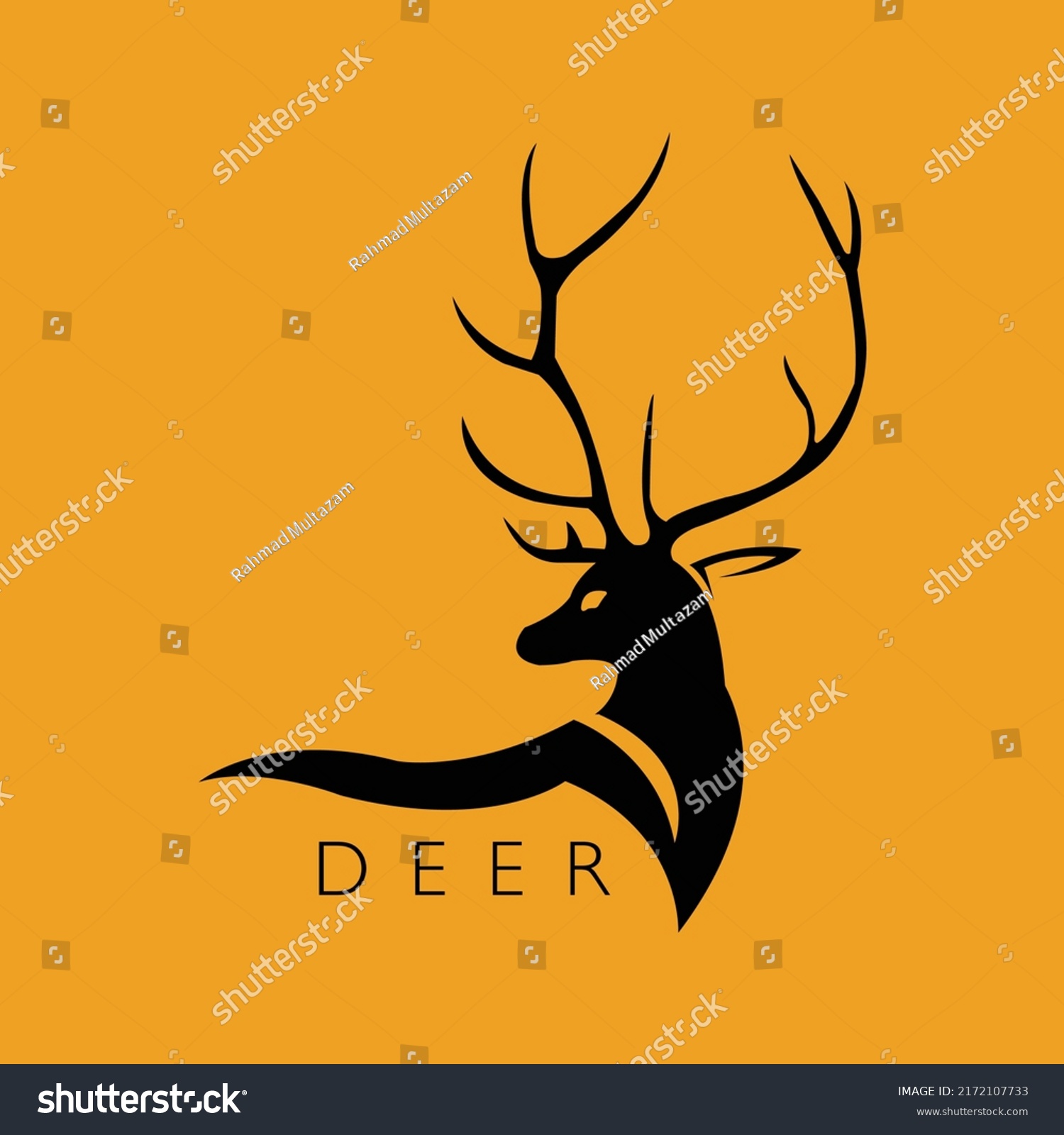 Deer Head Logo Vector Design Template Stock Vector Royalty Free   Stock Vector Deer Head Logo Vector Design Template 2172107733 