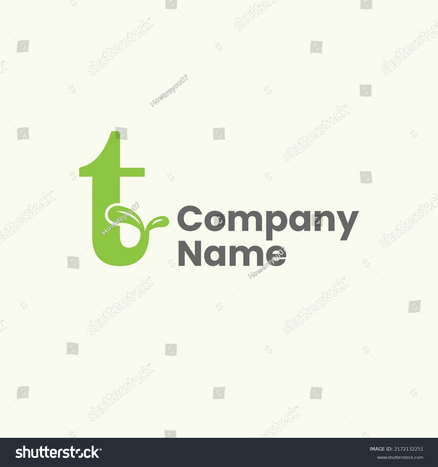 Letter T Plant Logo Logo Design Stock Vector (Royalty Free) 2172132251 ...