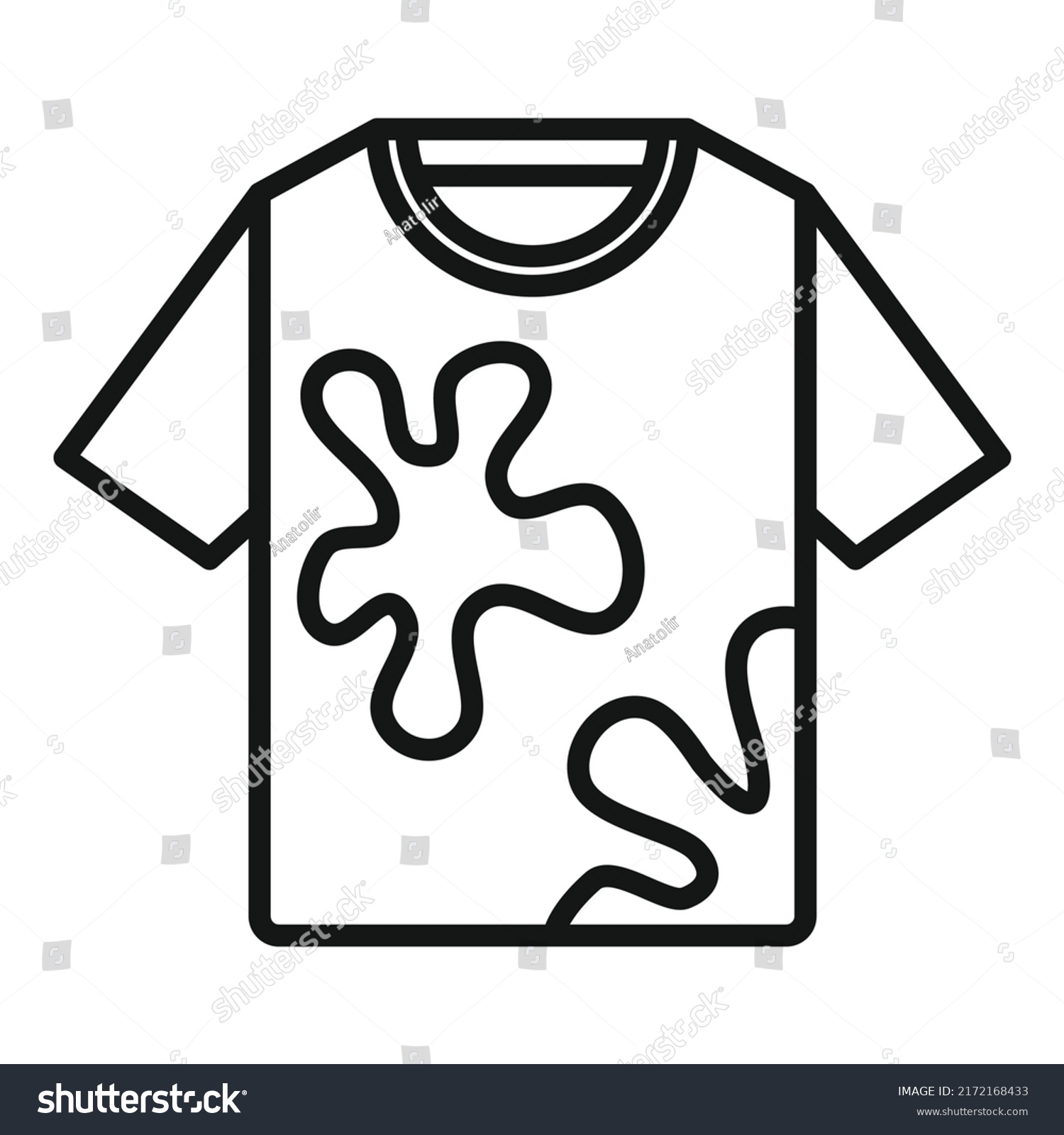 Tshirt Waste Icon Outline Vector Trash Stock Vector (Royalty Free ...