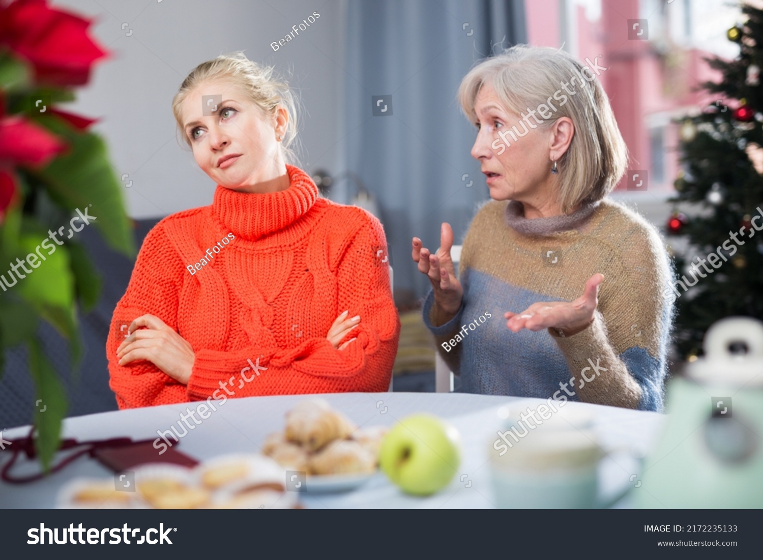 Mature Woman Scolds Her Adult Babe Stock Photo Shutterstock