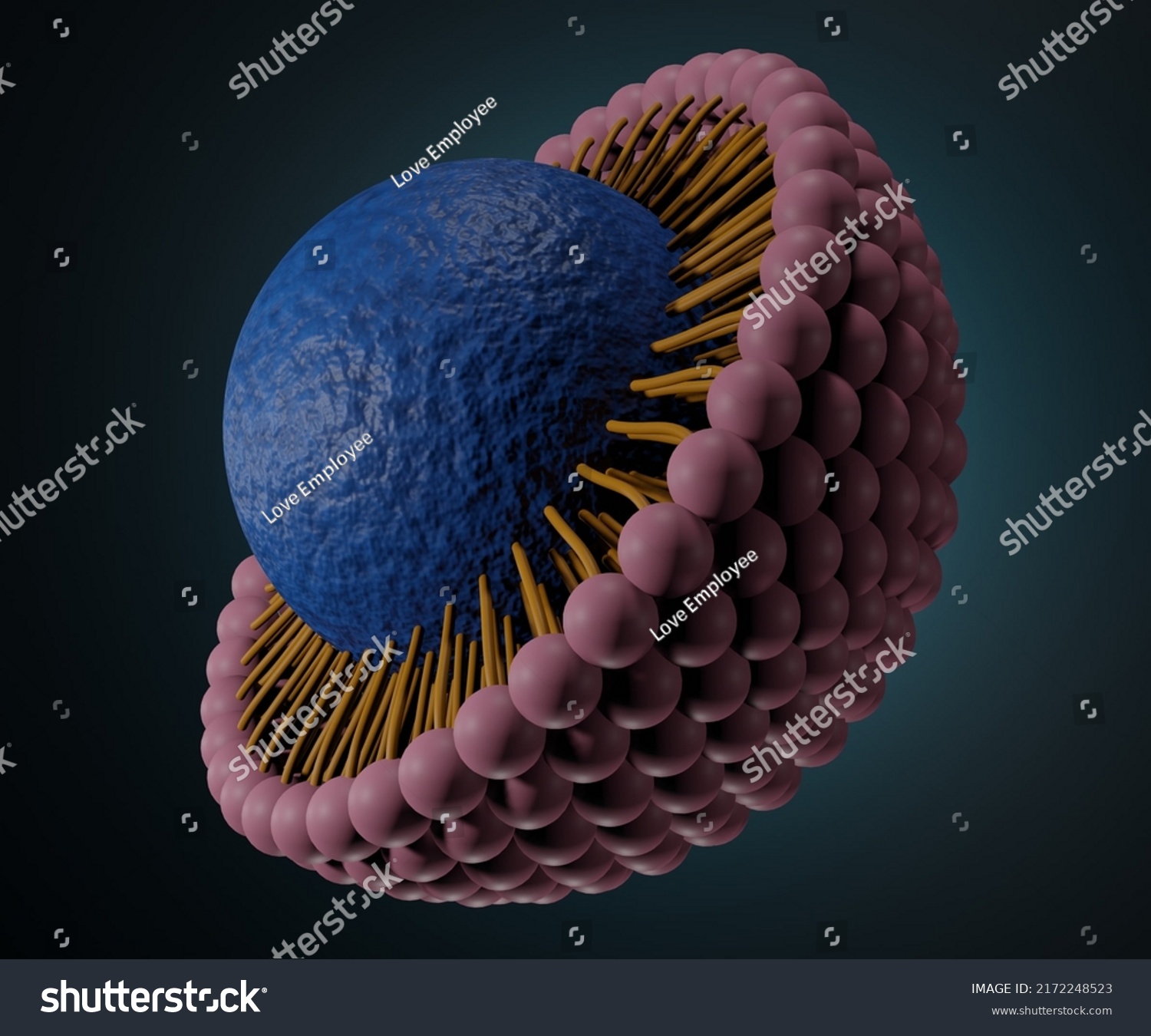 Solid Lipid Nanoparticle Nanodrugs Carrier 3d Stock Illustration ...