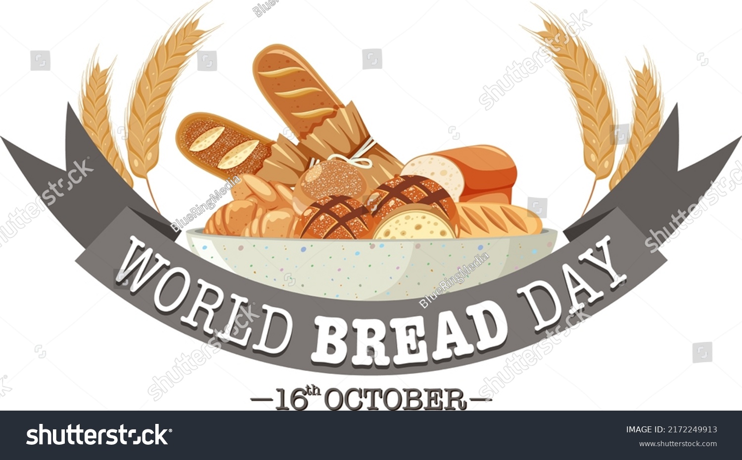 World Bread Day Poster Template Illustration Stock Vector (Royalty Free