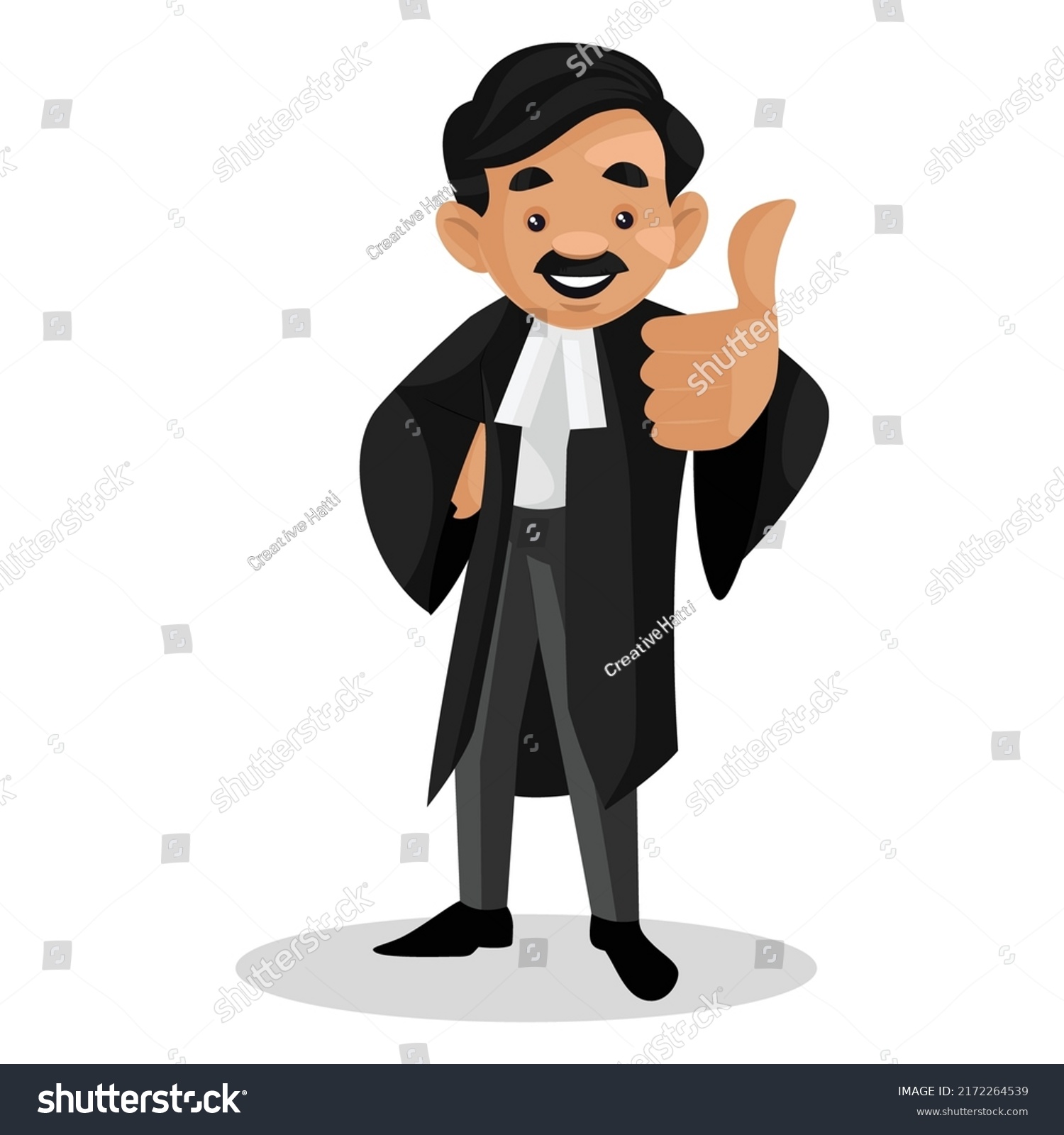 Indian Lawyer Showing Thumbs Vector Graphic Stock Vector (Royalty Free ...