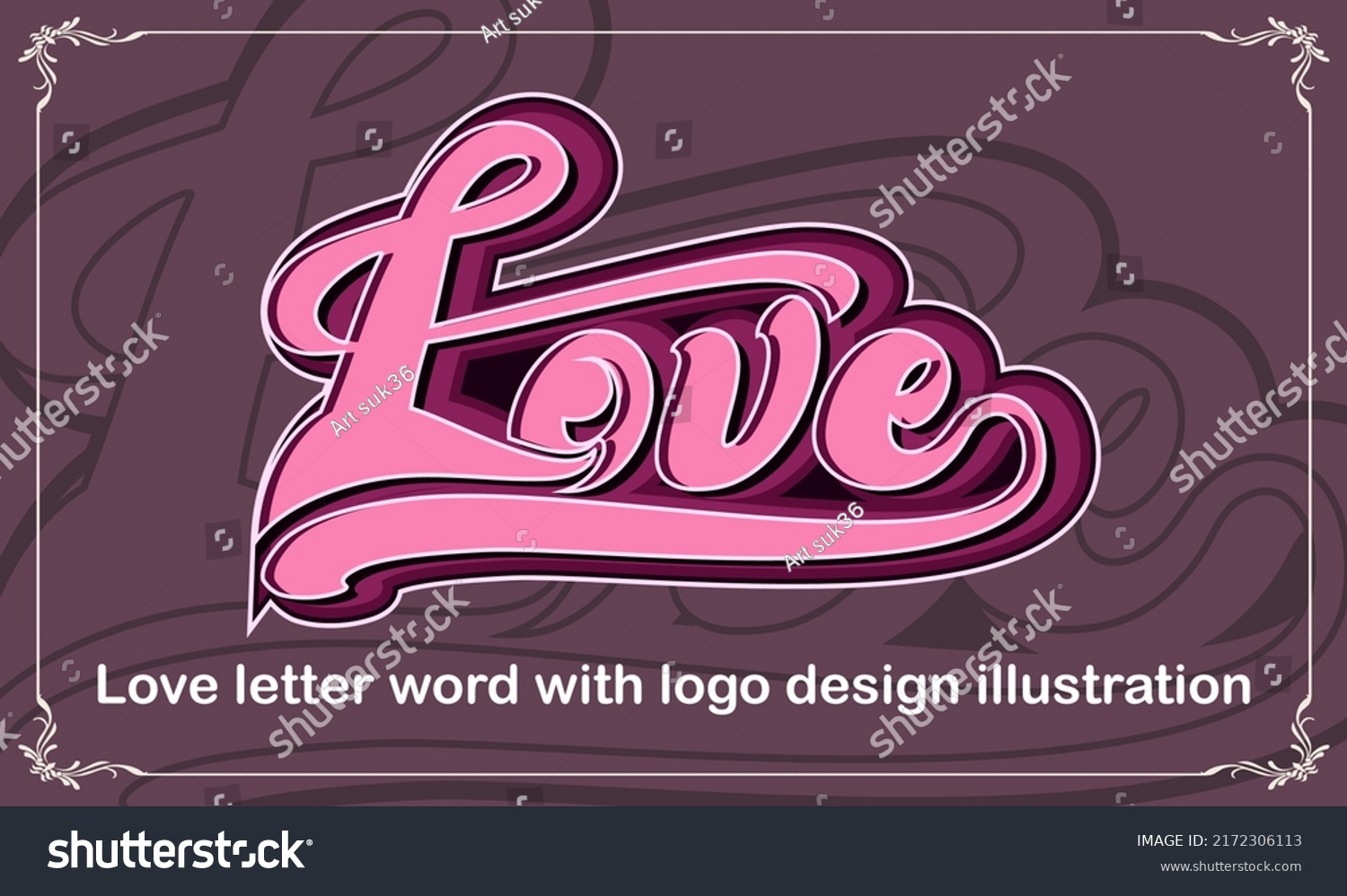 love-letter-word-logo-design-illustration-stock-vector-royalty-free