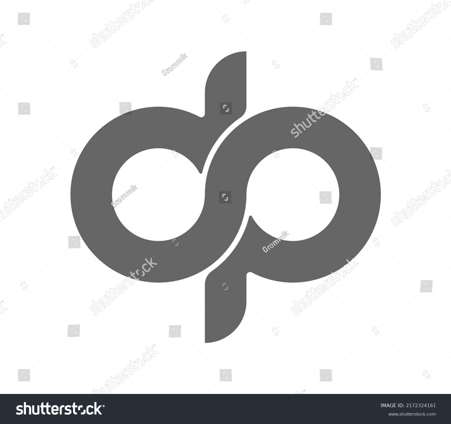 Circular Combination Lowercase Letters B P Stock Vector (Royalty Free ...