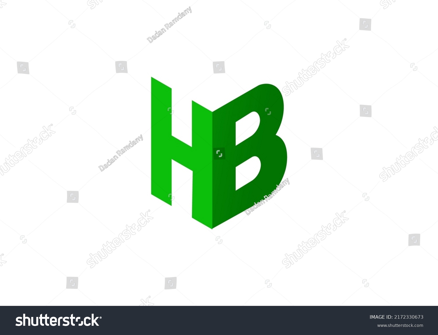 Initials Letter Hb Logo Simple Design Stock Vector (Royalty Free ...