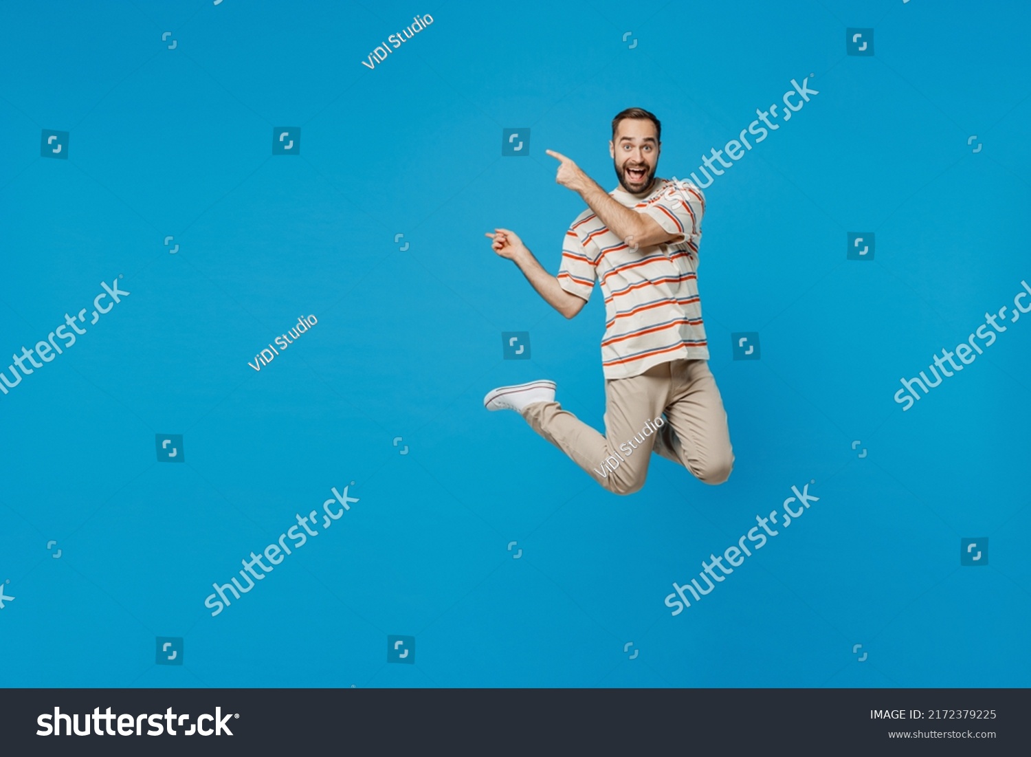 Full Body Young Smiling Fun Man Stock Photo 2172379225 | Shutterstock