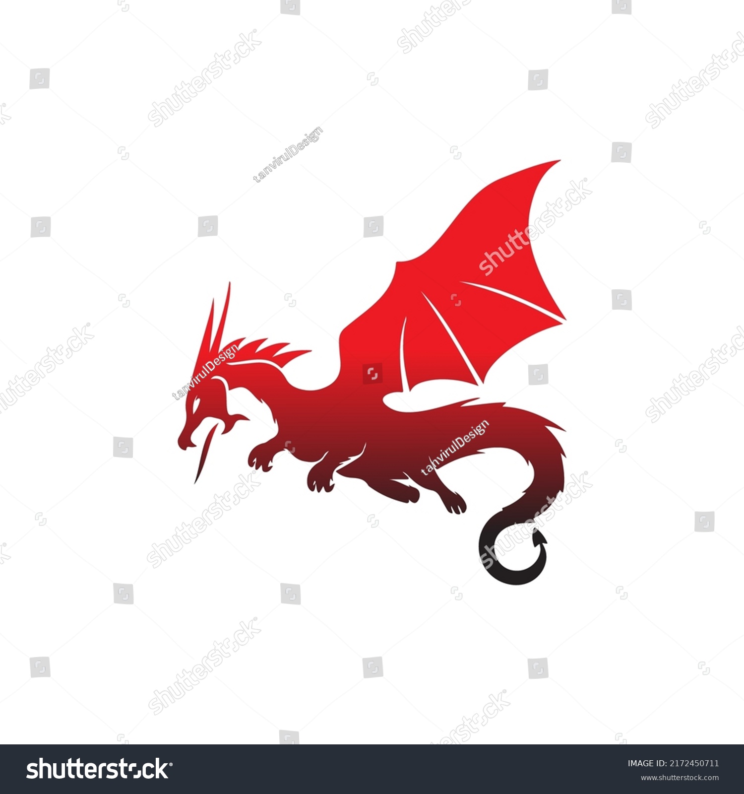 Dragon Logo Dragon Fire Icon Vector Stock Vector (Royalty Free ...