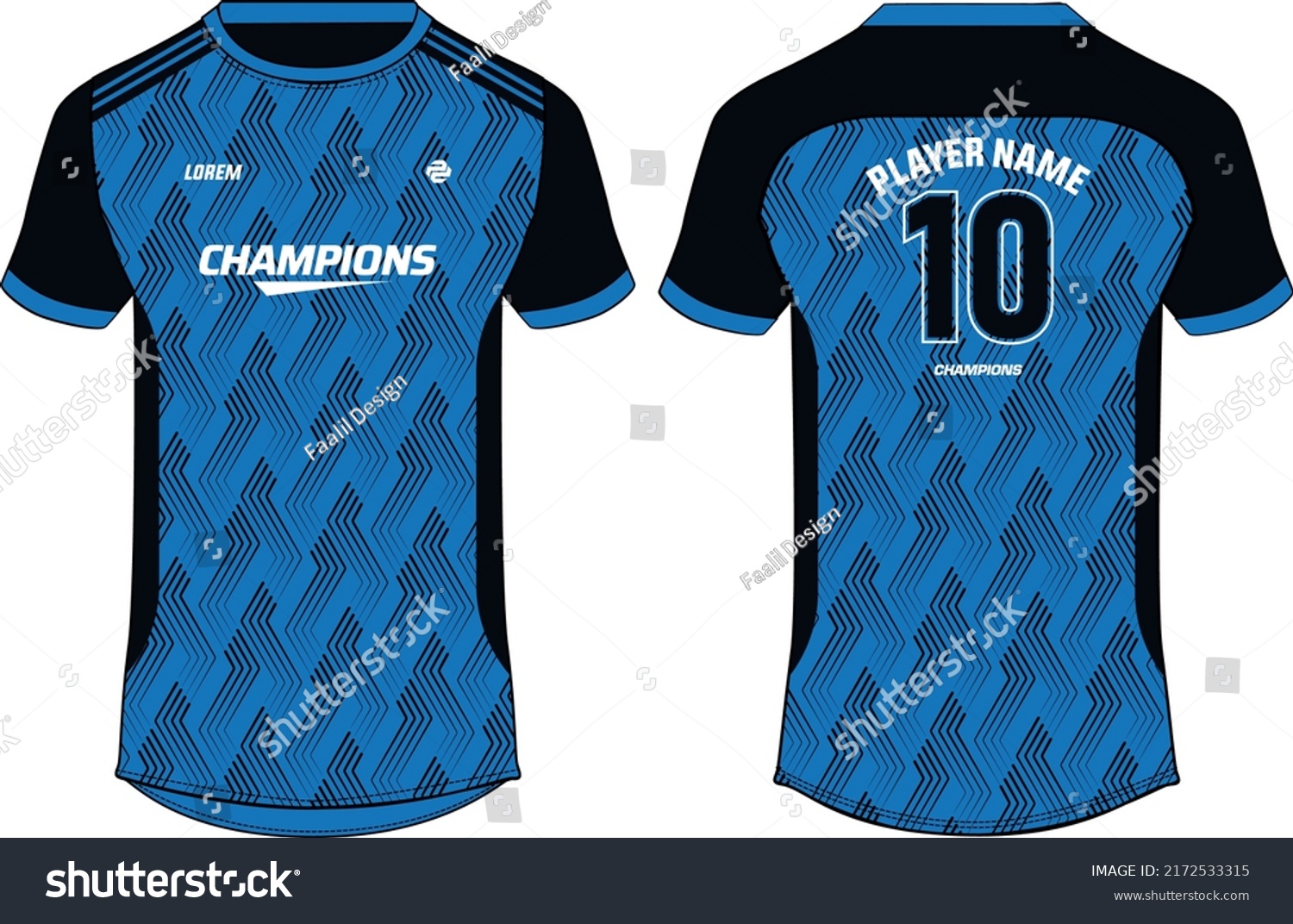 Sports Jersey T Shirt Design Flat Stock Vector (royalty Free 