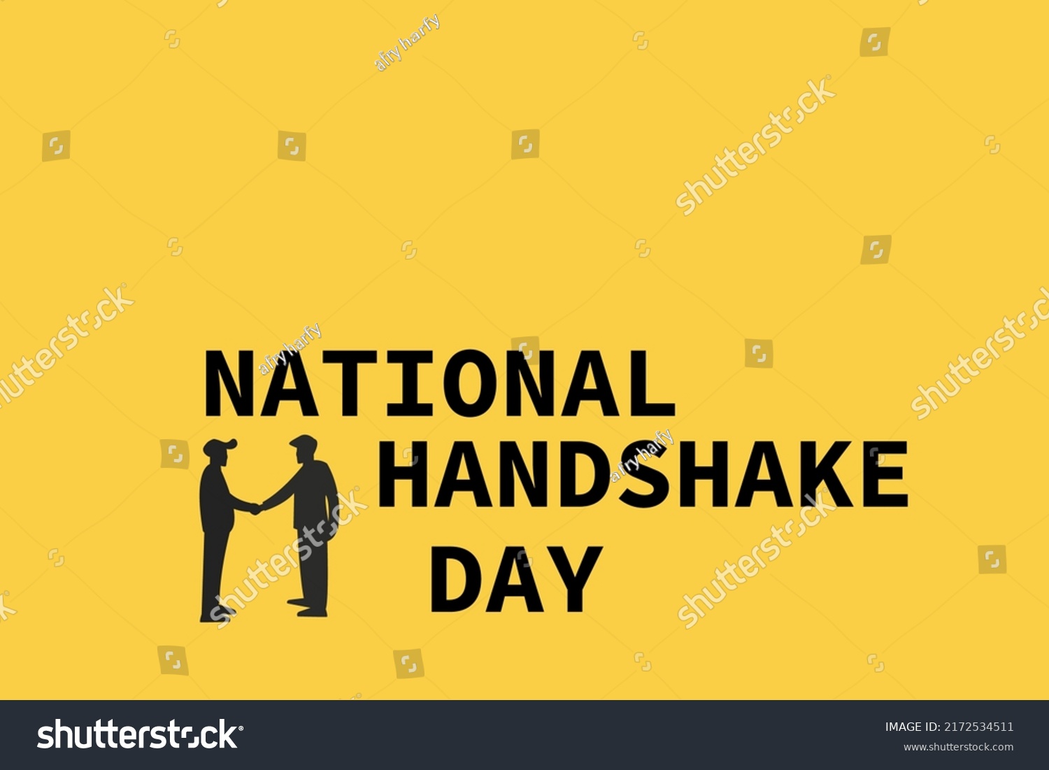 National Handshake Day Good National Handshake Stock Vector (Royalty