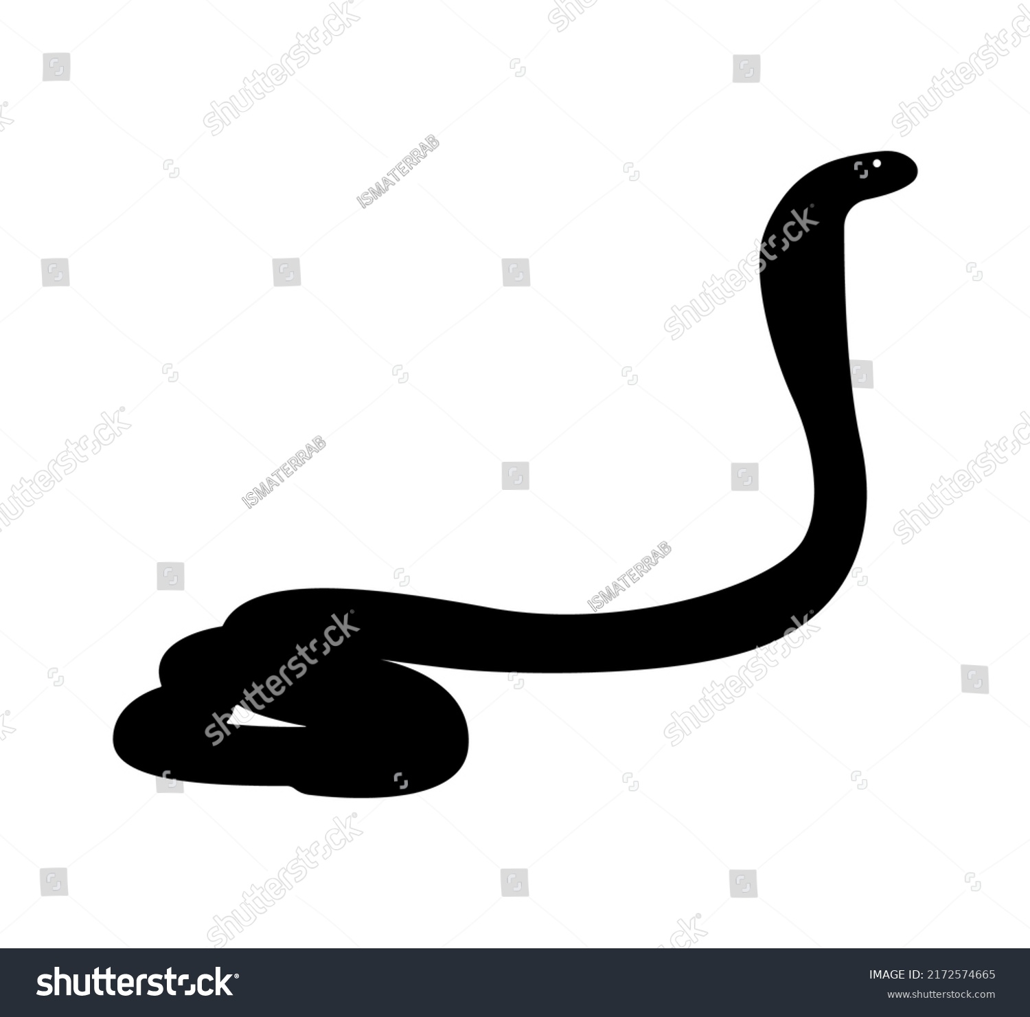 Snake King Cobra Animal Silhouette Venomous Stock Vector (Royalty Free ...