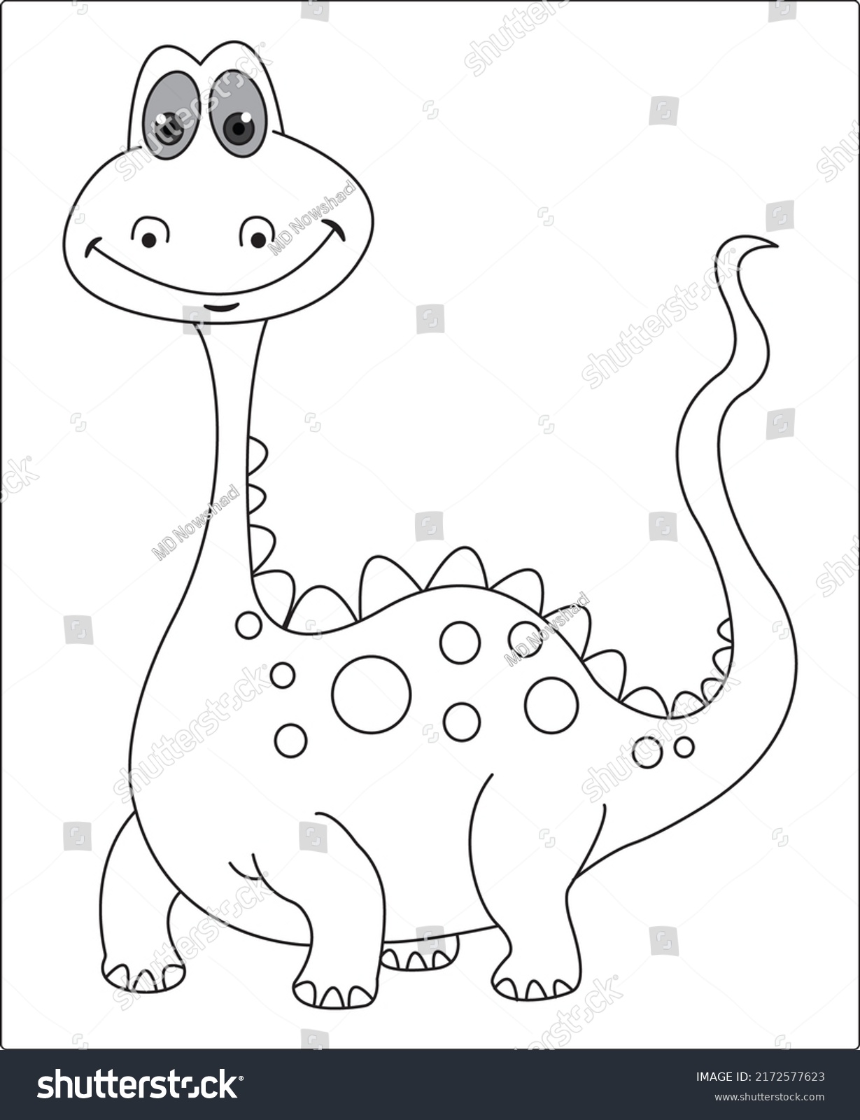 Australian Dinosaur Coloring Page Kids Stock Vector (Royalty Free ...