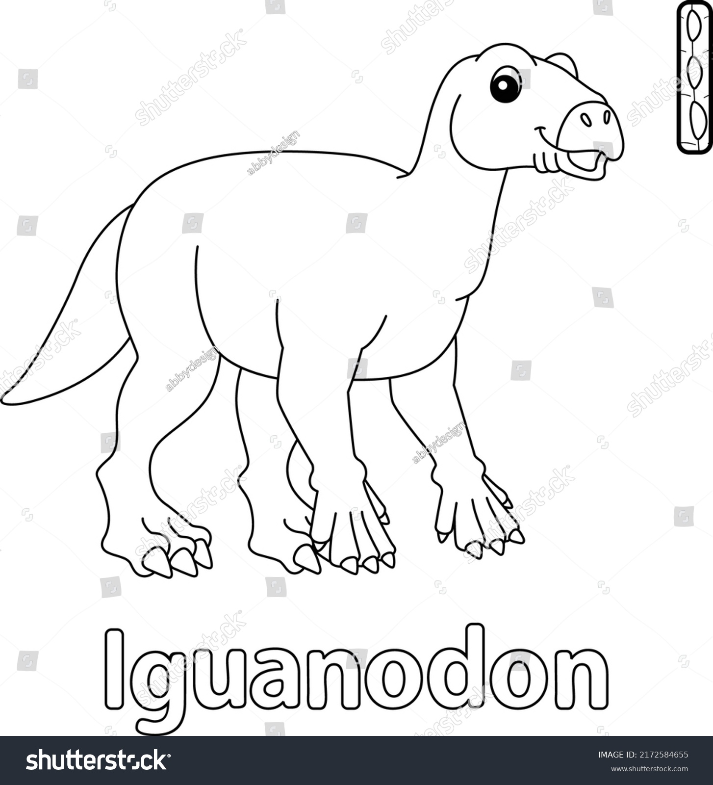 iguanodon coloring page