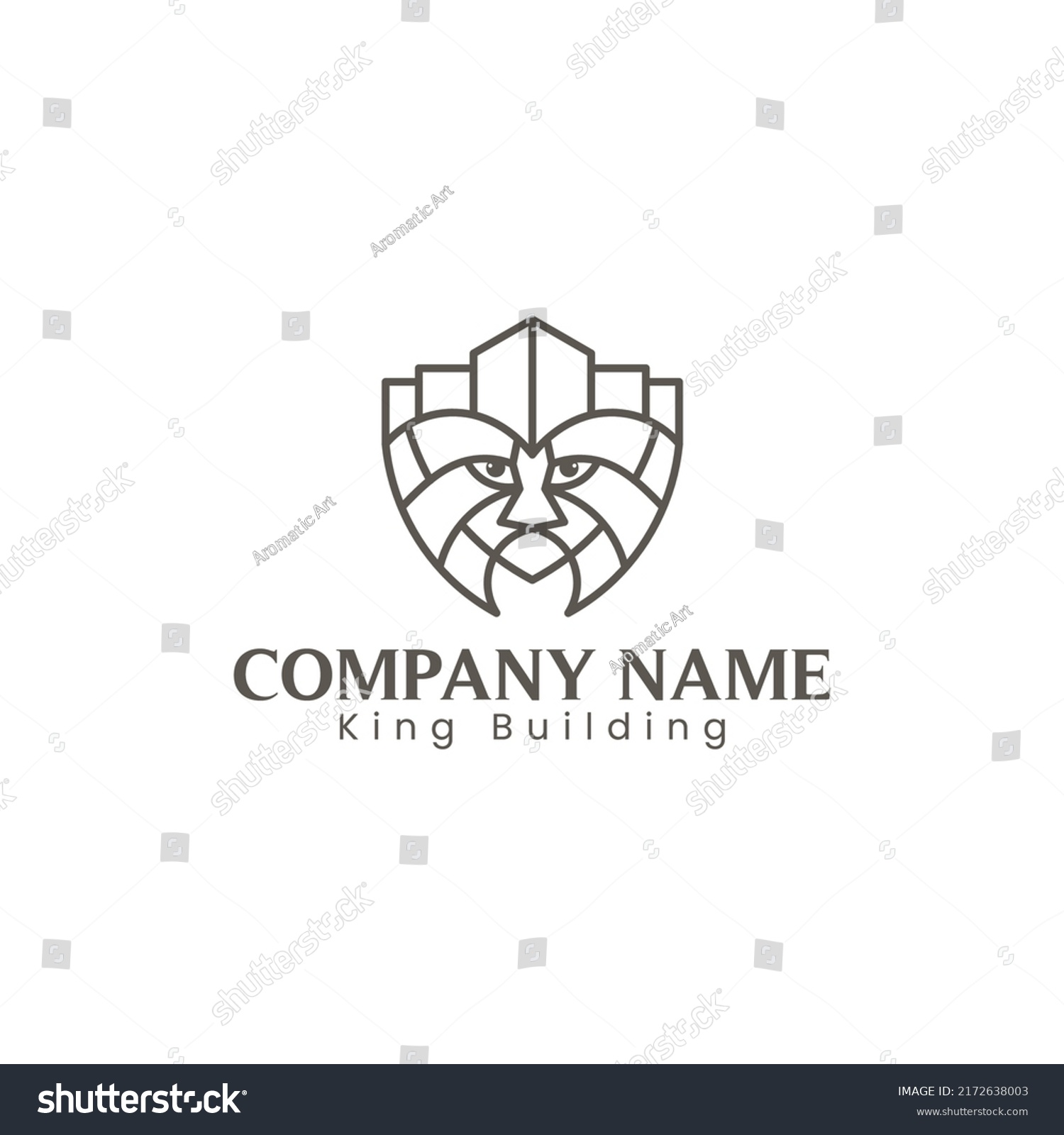 King Build Logo Perfect Property Logos Stock Vector Royalty Free