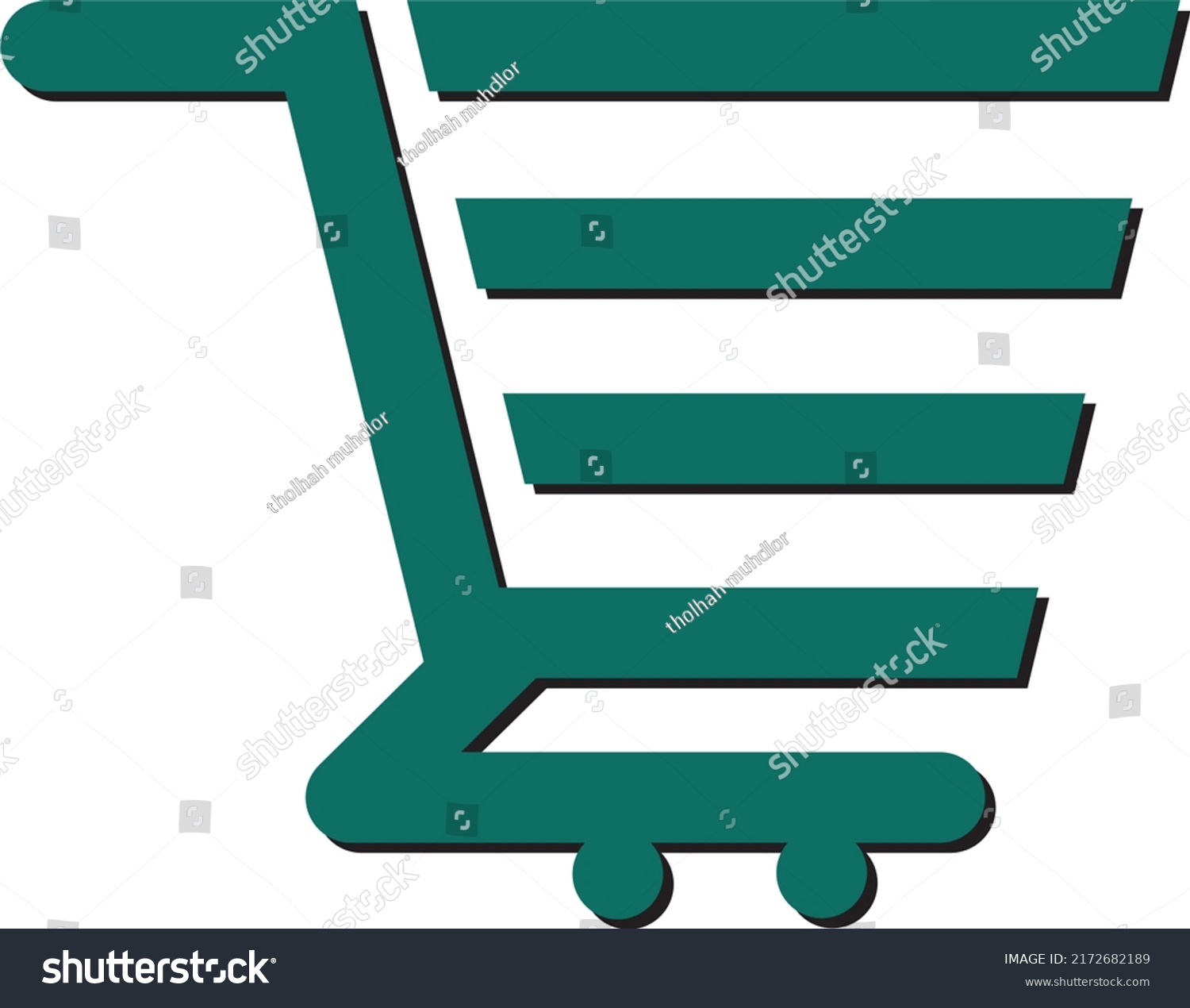 Green Shopping Cart Logo Vector Stock Vector (Royalty Free) 2172682189