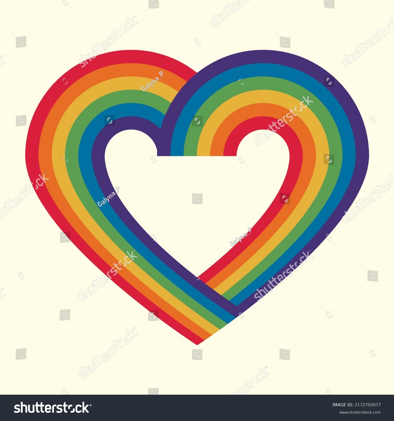 Lgbt Rainbow Heart Shape Vector Illustration Stock Vector Royalty Free 2172702677 Shutterstock 