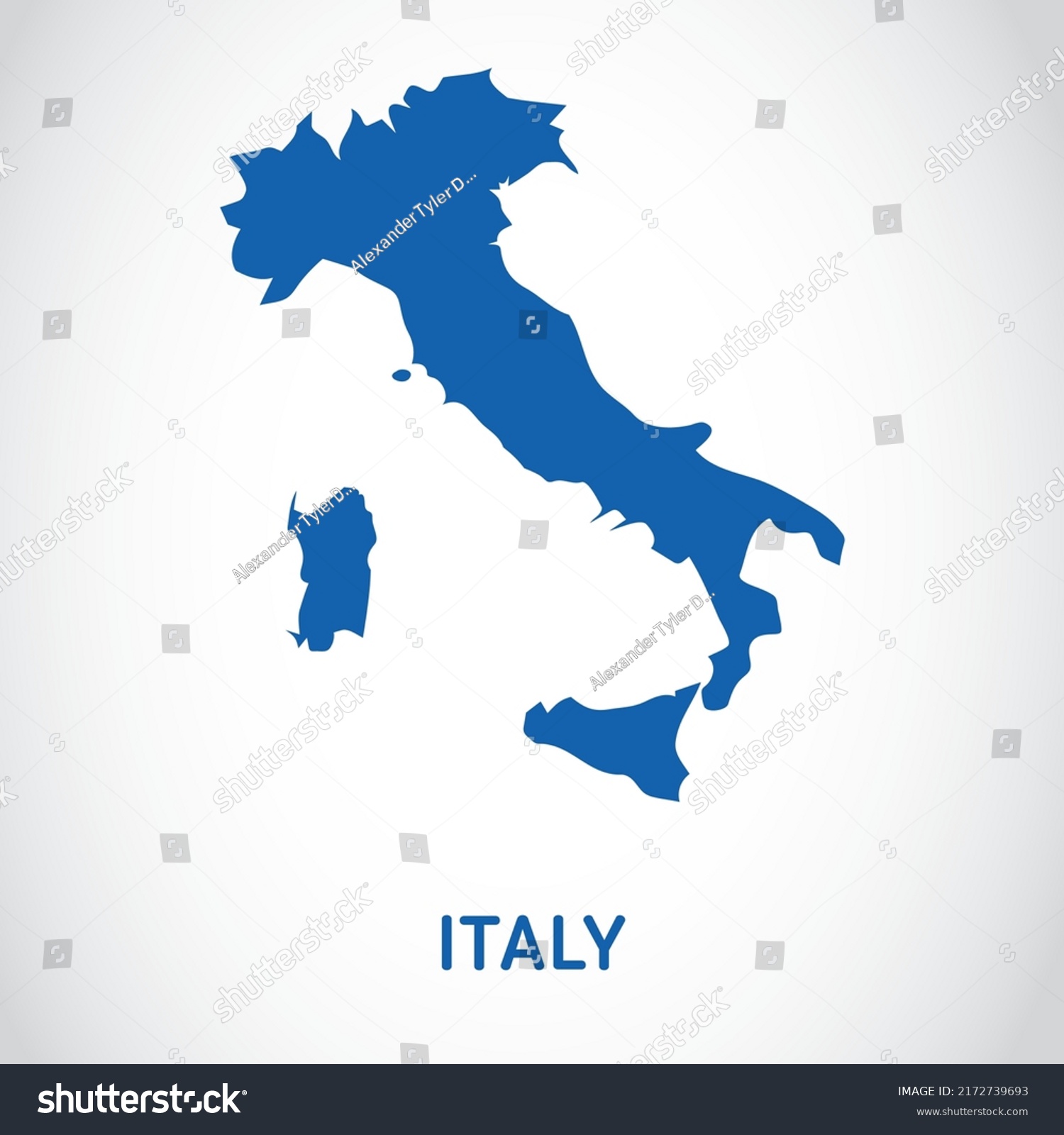 Detailed Vector Map Italy Vektor Eps Stock Vector Royalty Free   Stock Vector Detailed Vector Map Italy Vektor Eps 2172739693 