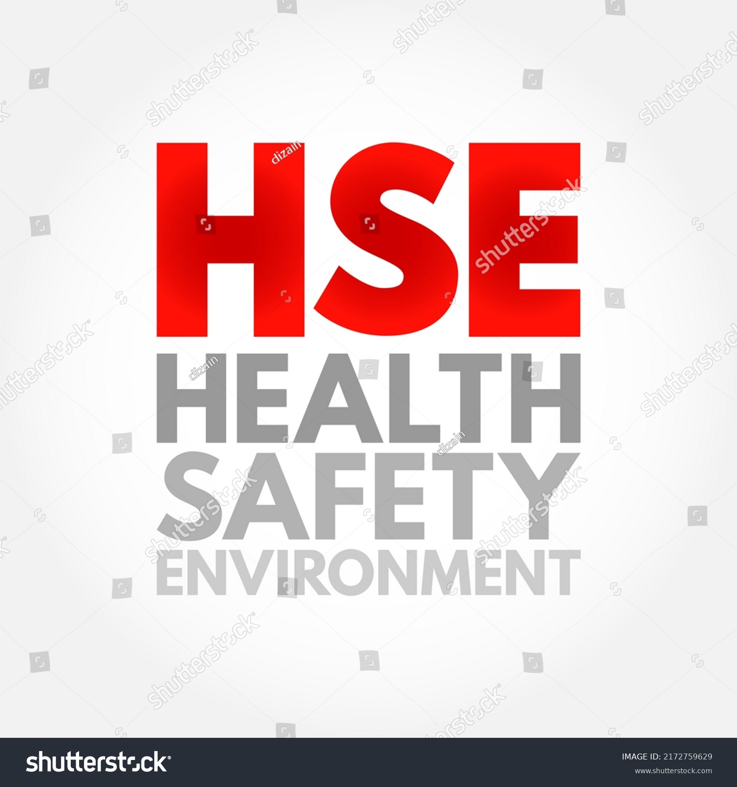 Hse Health Safety Environment Processes Procedures Stock Illustration 2172759629 Shutterstock