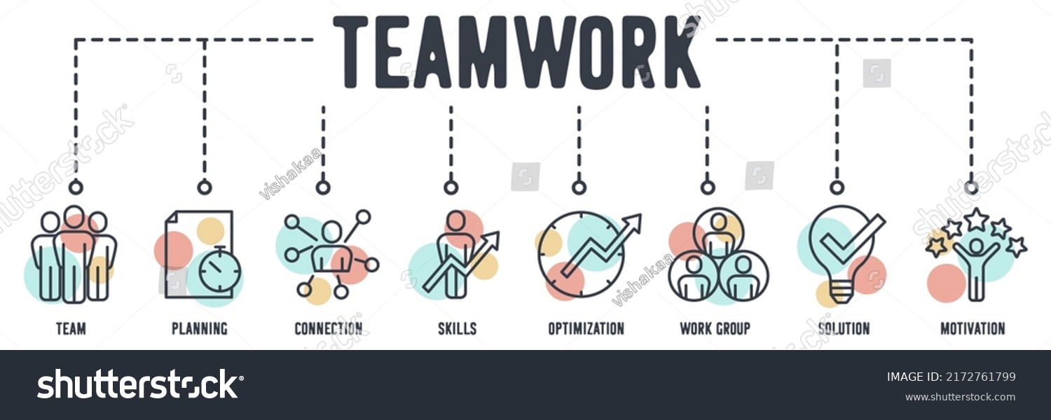 Team Work Banner Web Icon Team Stock Vector (Royalty Free) 2172761799 ...