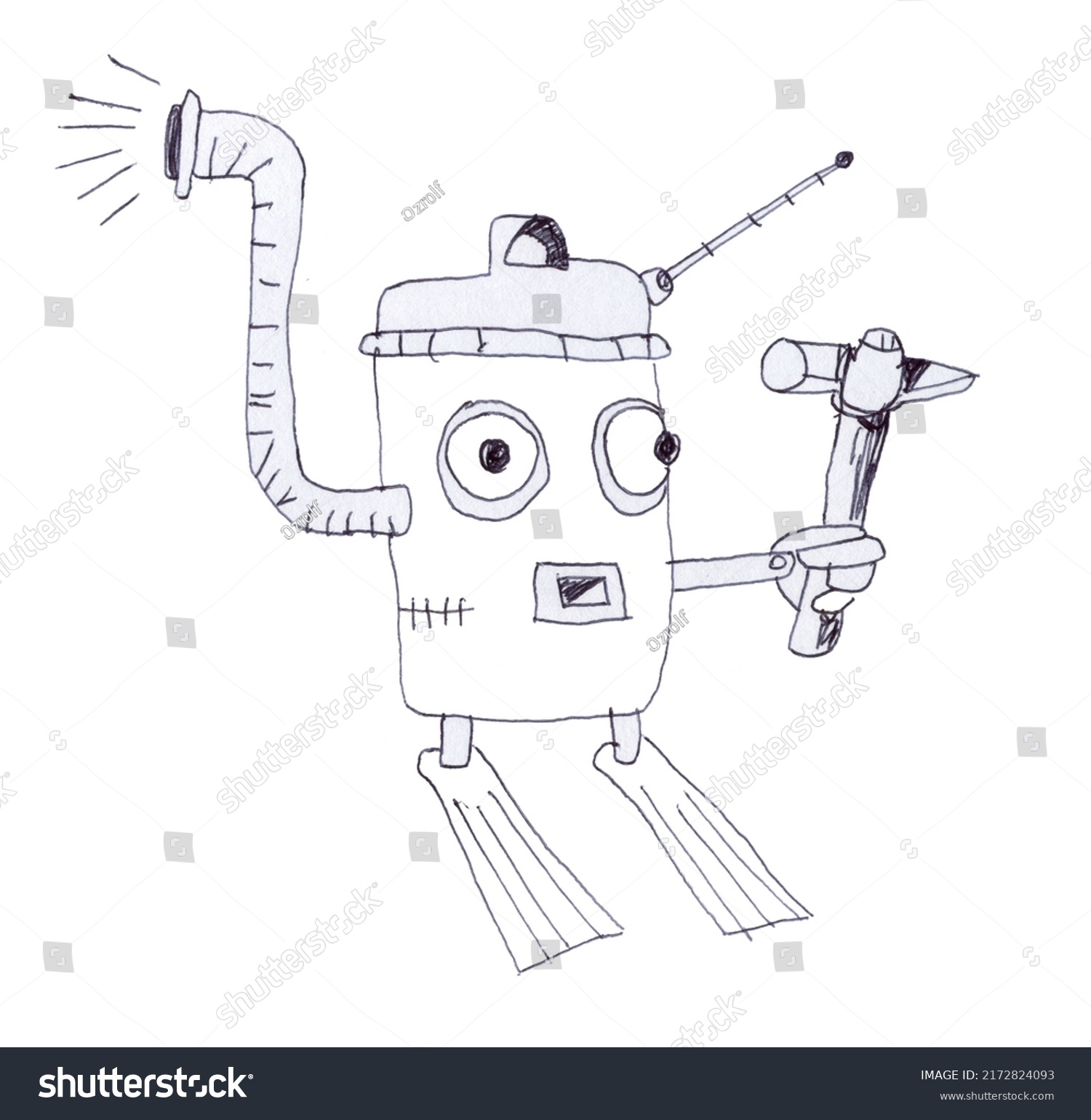 Robot Jack All Trades Mechanical Monster Stock Illustration 2172824093 ...