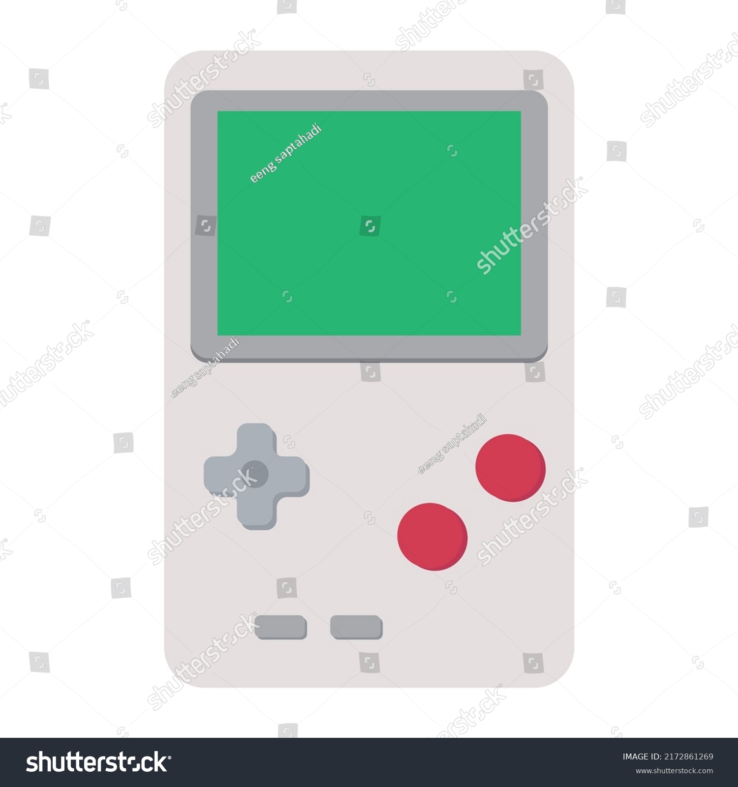 Classic Game Gameboy Console Vector Stock Vector (Royalty Free ...