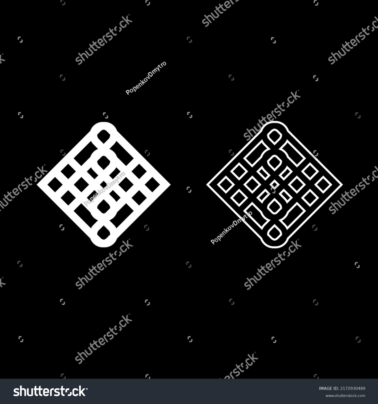 Vector Drawing Rhombus Grid Silhouette Contour Stock Vector (Royalty ...