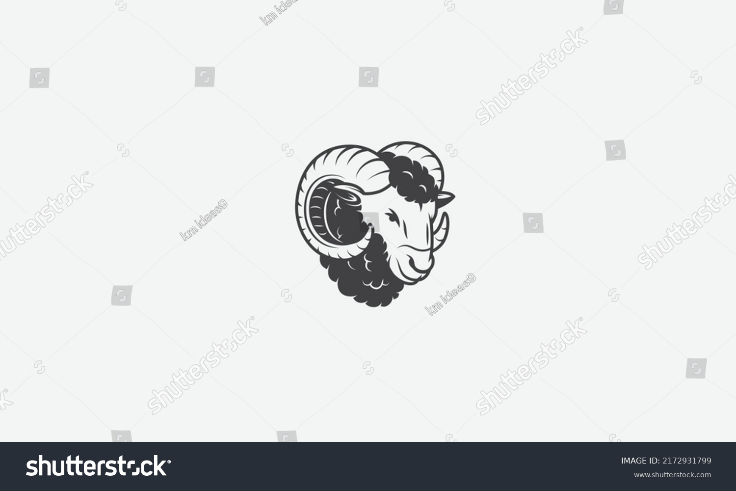 Sheep Vector Logo Design Template Stock Vector (Royalty Free ...