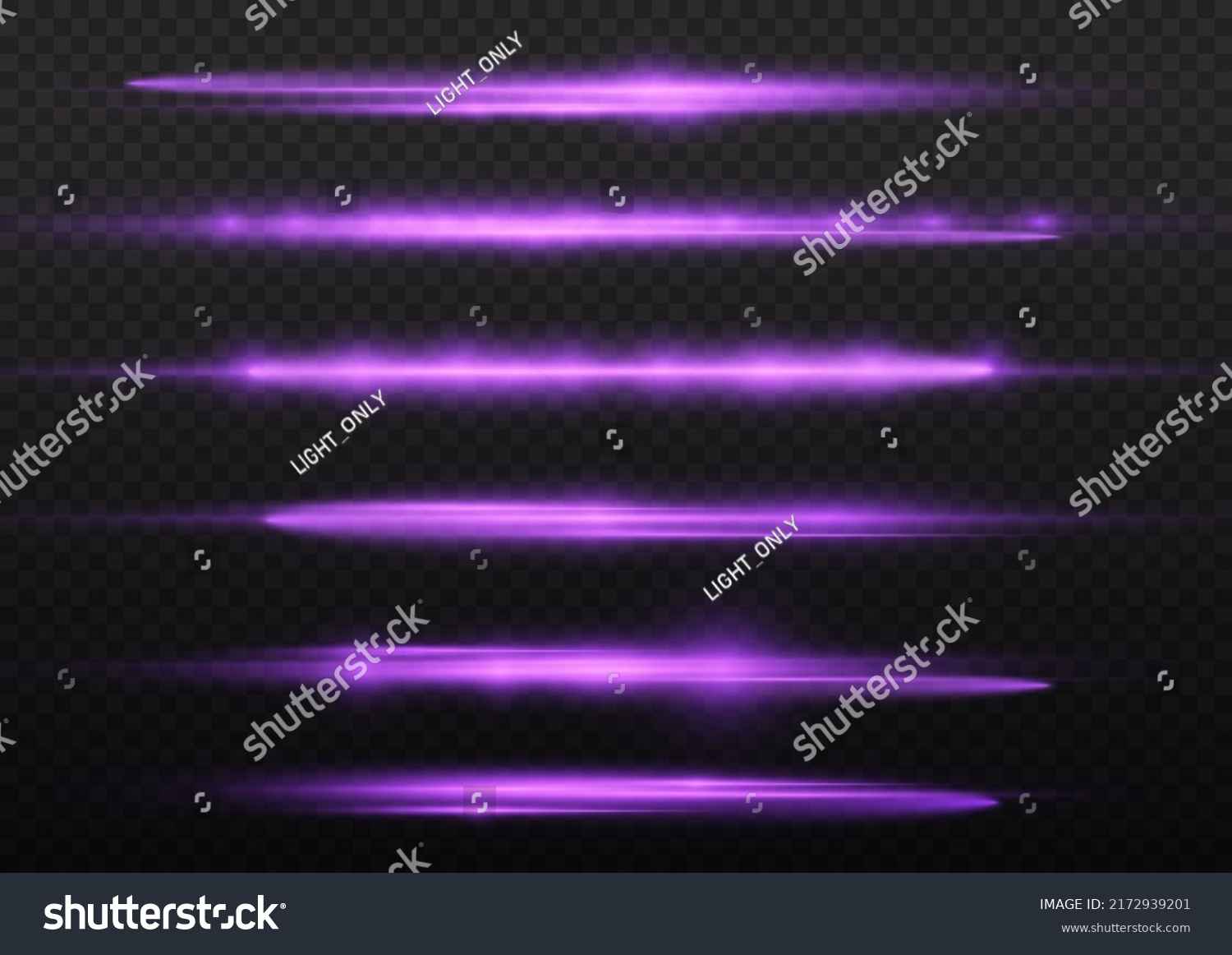 Horizontal Light Rays Flash Purple Horizontal Stock Vector (Royalty ...