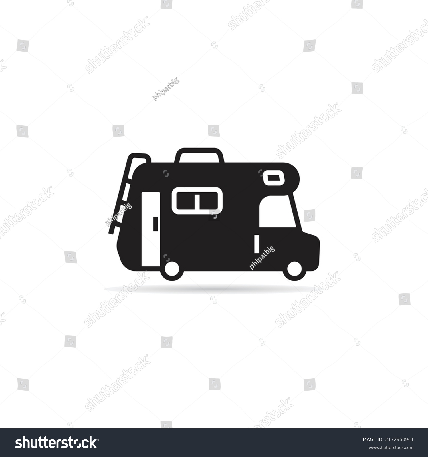 Motor Home Icon Vector Illustration Stock Vector (Royalty Free ...