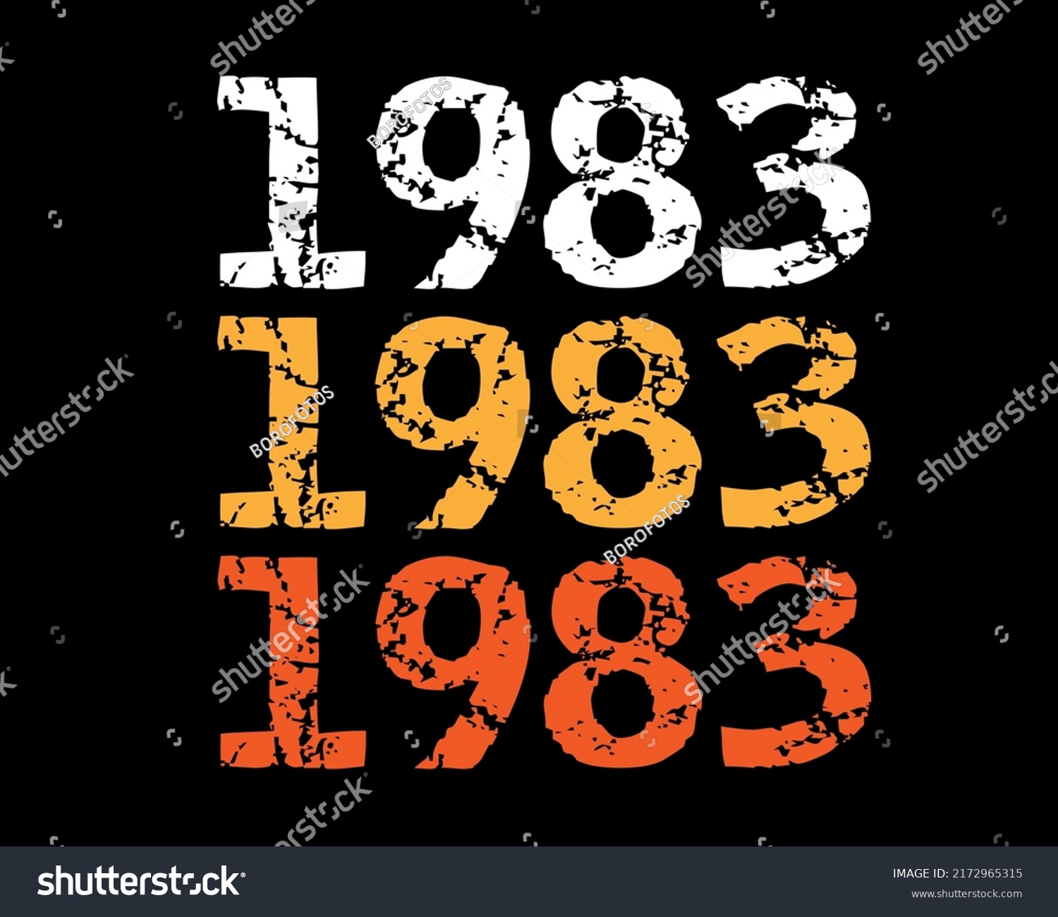 Year 1983 Smudged Font Vector Year Stock Vector (Royalty Free ...