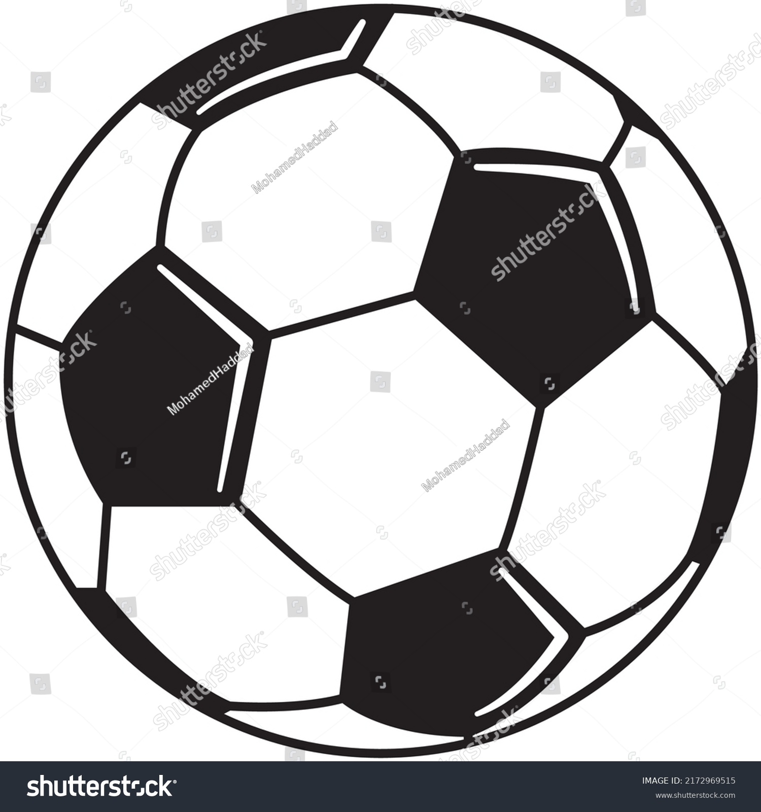 Soccer Ball Vector Illustration Football Clipart Stock Vector (Royalty ...