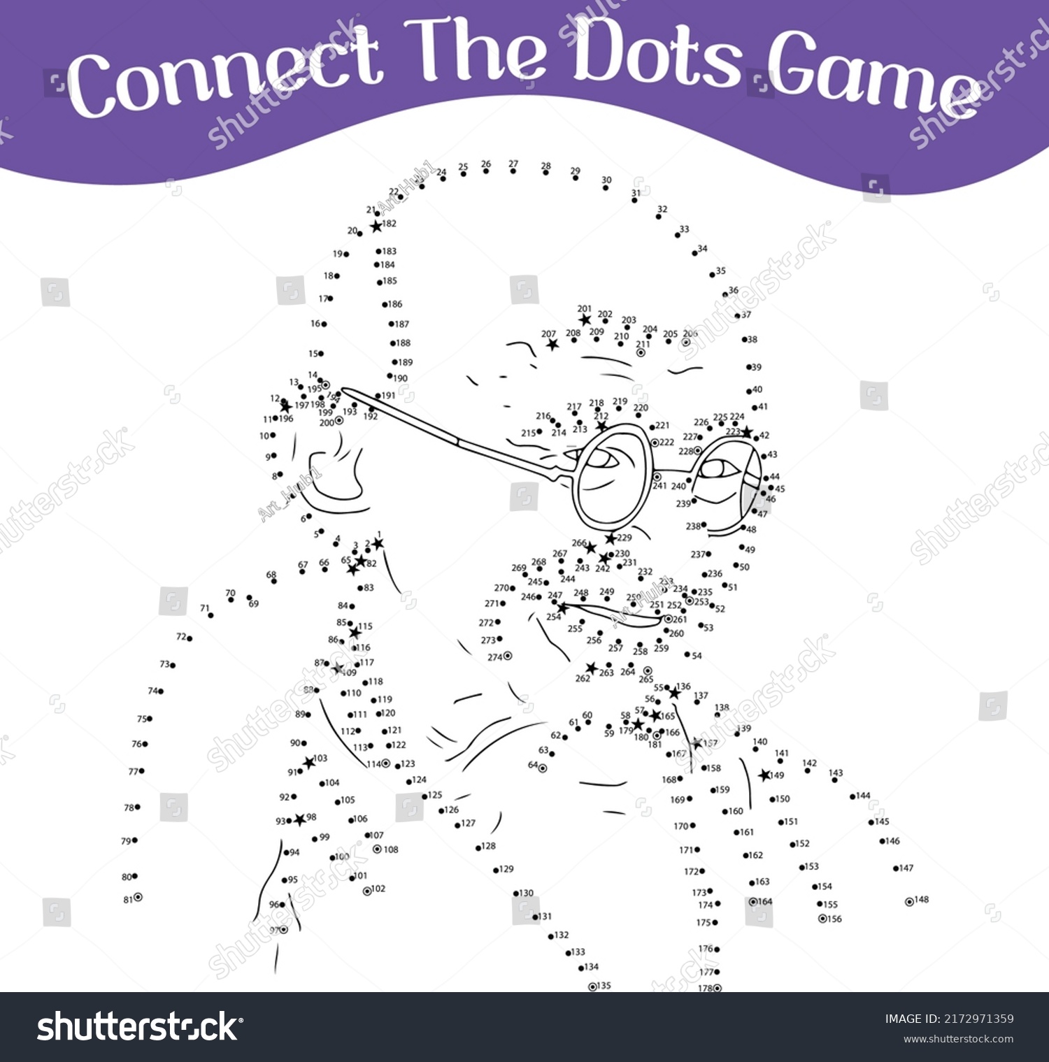 Connect Dots Draw Game Kids Puzzle Stock Vector (Royalty Free ...