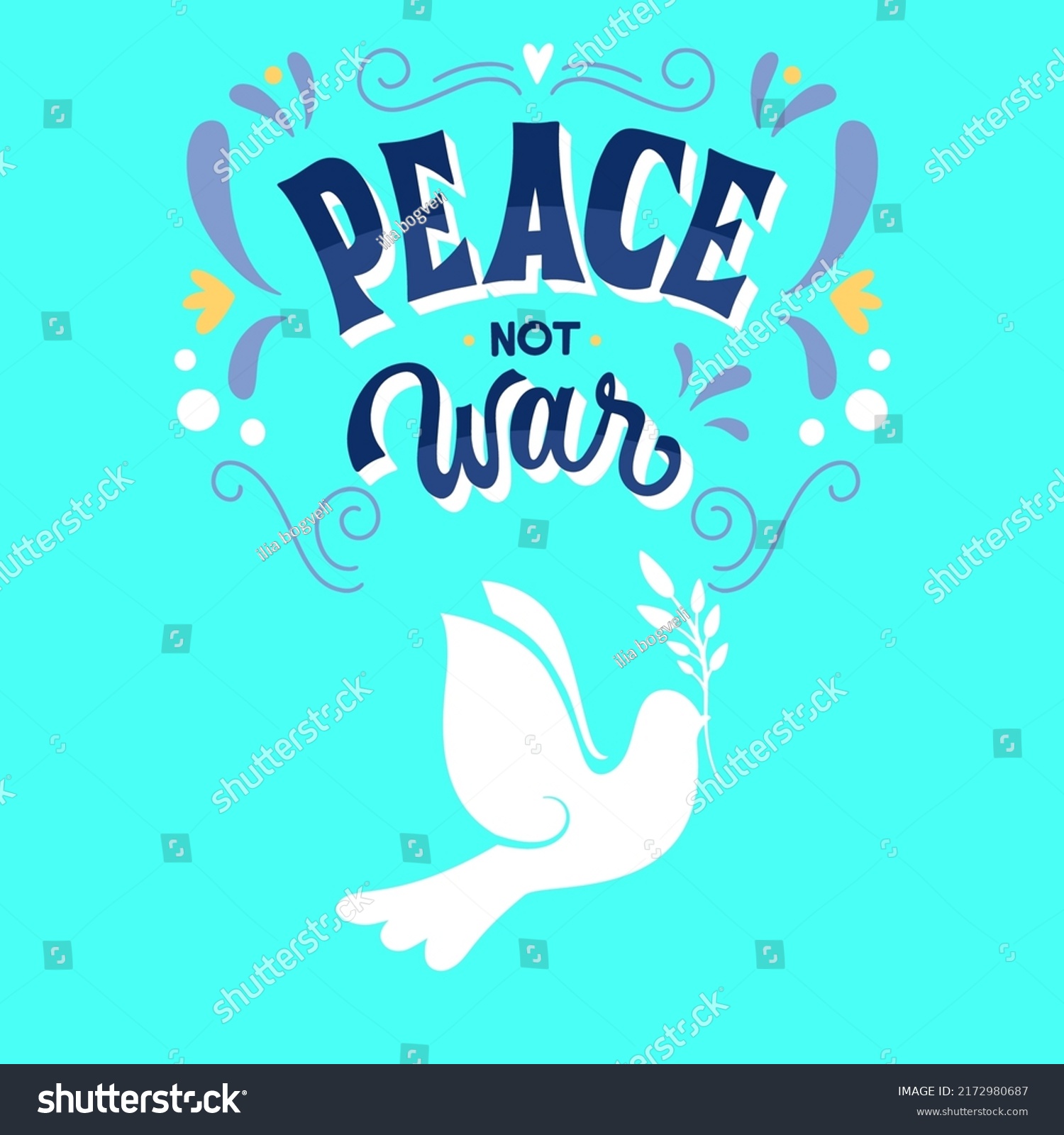 No War Pigeon Peace Vector Illustration Stock Vector (Royalty Free ...